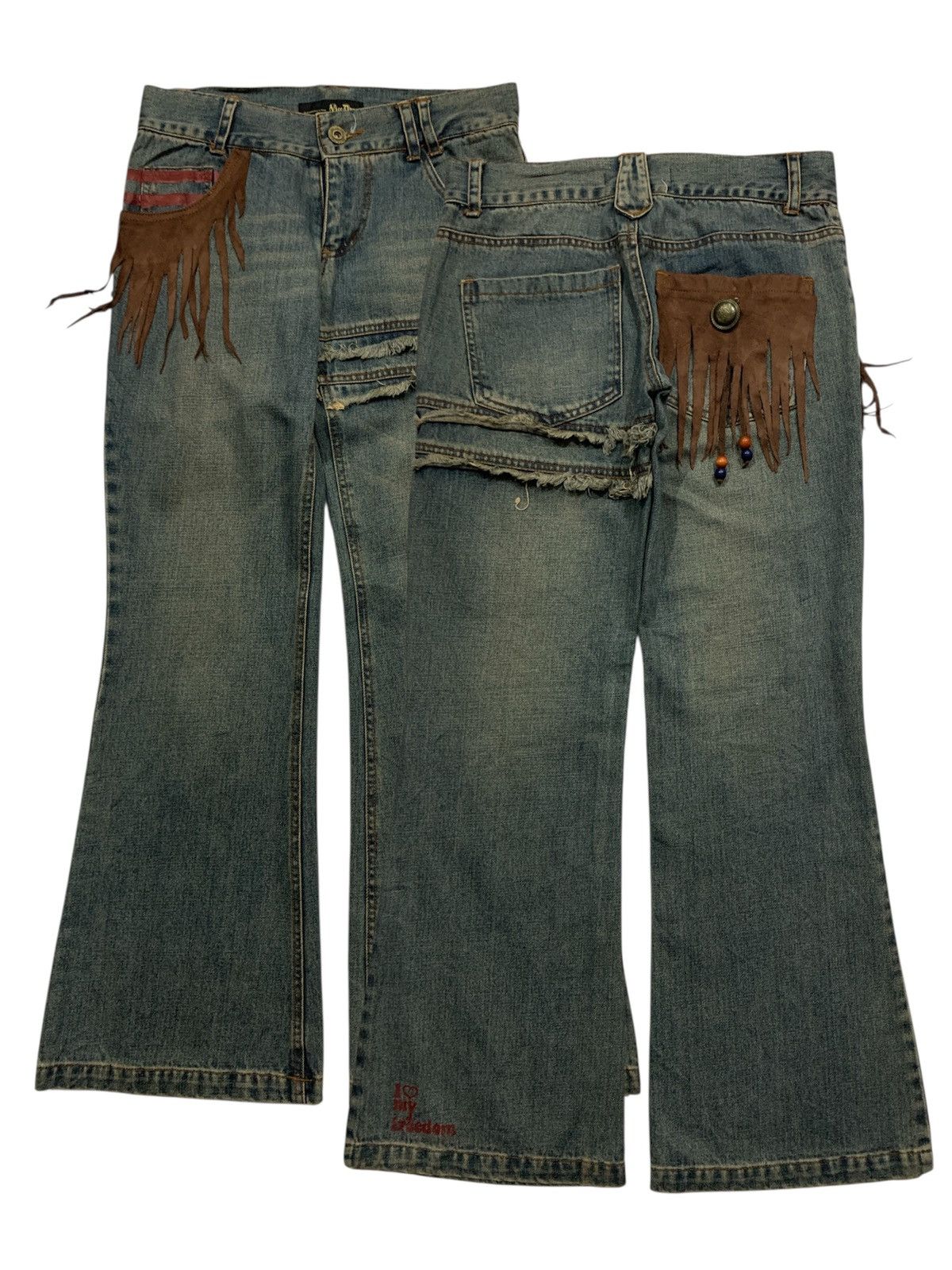 Japanese Brand Vice Dyne Glamorous Style Flared Jeans Size US 30 / EU 46 - 1 Thumbnail