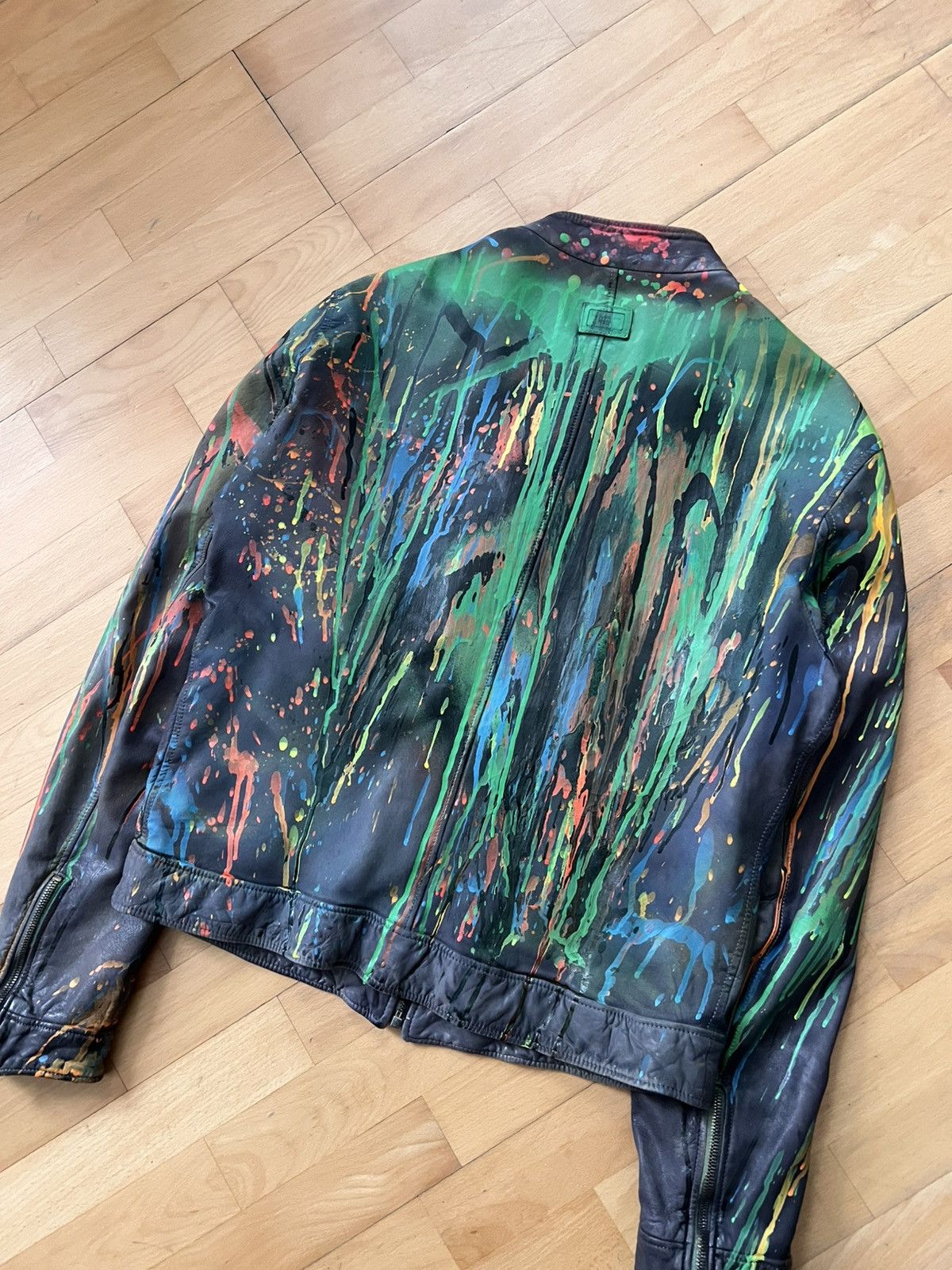 Dolce & Gabbana 2000s Dolce & Gabbana Paint Splitter 5 zip jacket Size US L / EU 52-54 / 3 - 11 Thumbnail