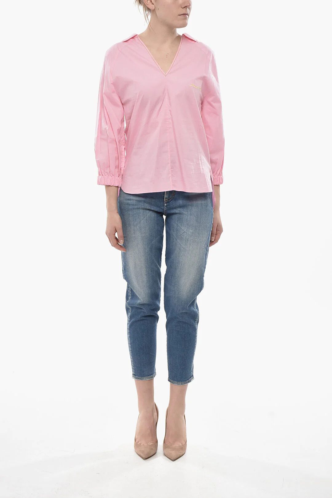 Marni og1mm0326 Poplin Blouse in Pink Size XS / US 0-2 / IT 36-38 - 4 Thumbnail