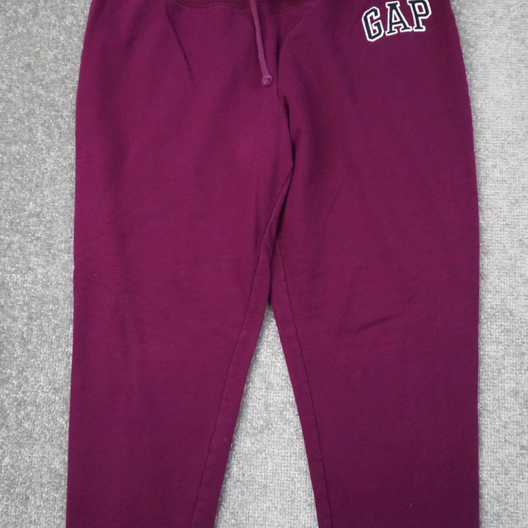 Gap GAP Sweatpants Purple Athletic Drawstring Logo Womens Large 32x28 Regular Tapered Pockets Joggers Size 36" / US 14 / IT 50 - 5 Thumbnail