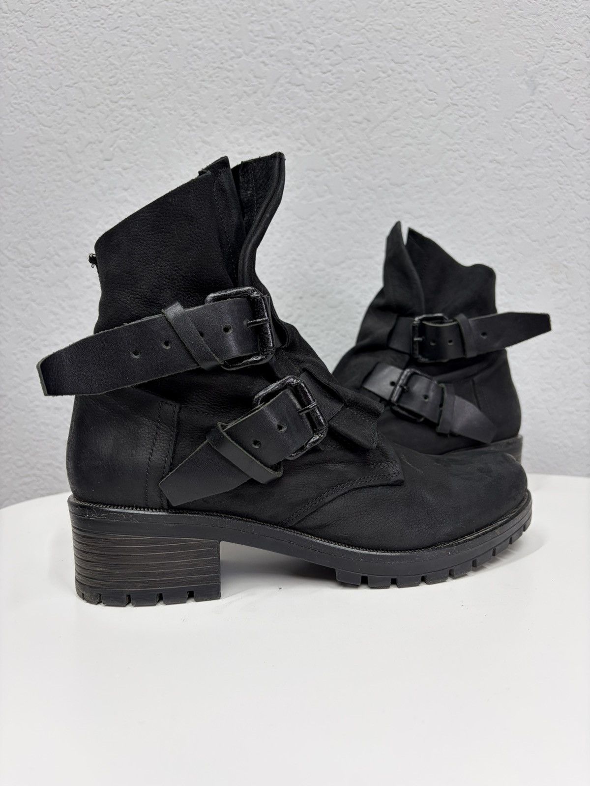 Hedi Slimane Vintage Italian AS 98 Rick Owens Style Leather Biker Boots Size US 7.5 / EU 40-41 - 1 Thumbnail
