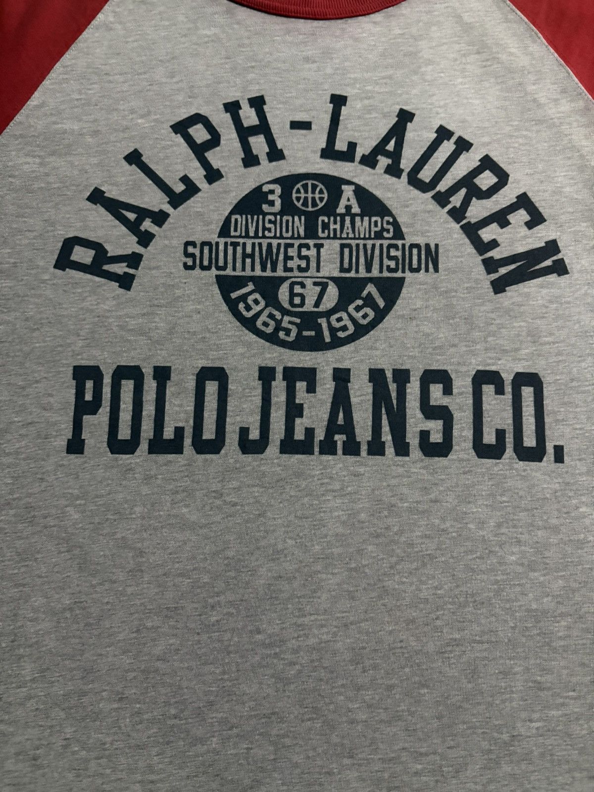 Ralph Lauren Vintage Ralph Lauren Spell Out Two Tone Long Sleeve Tee Size US L / EU 52-54 / 3 - 3 Thumbnail