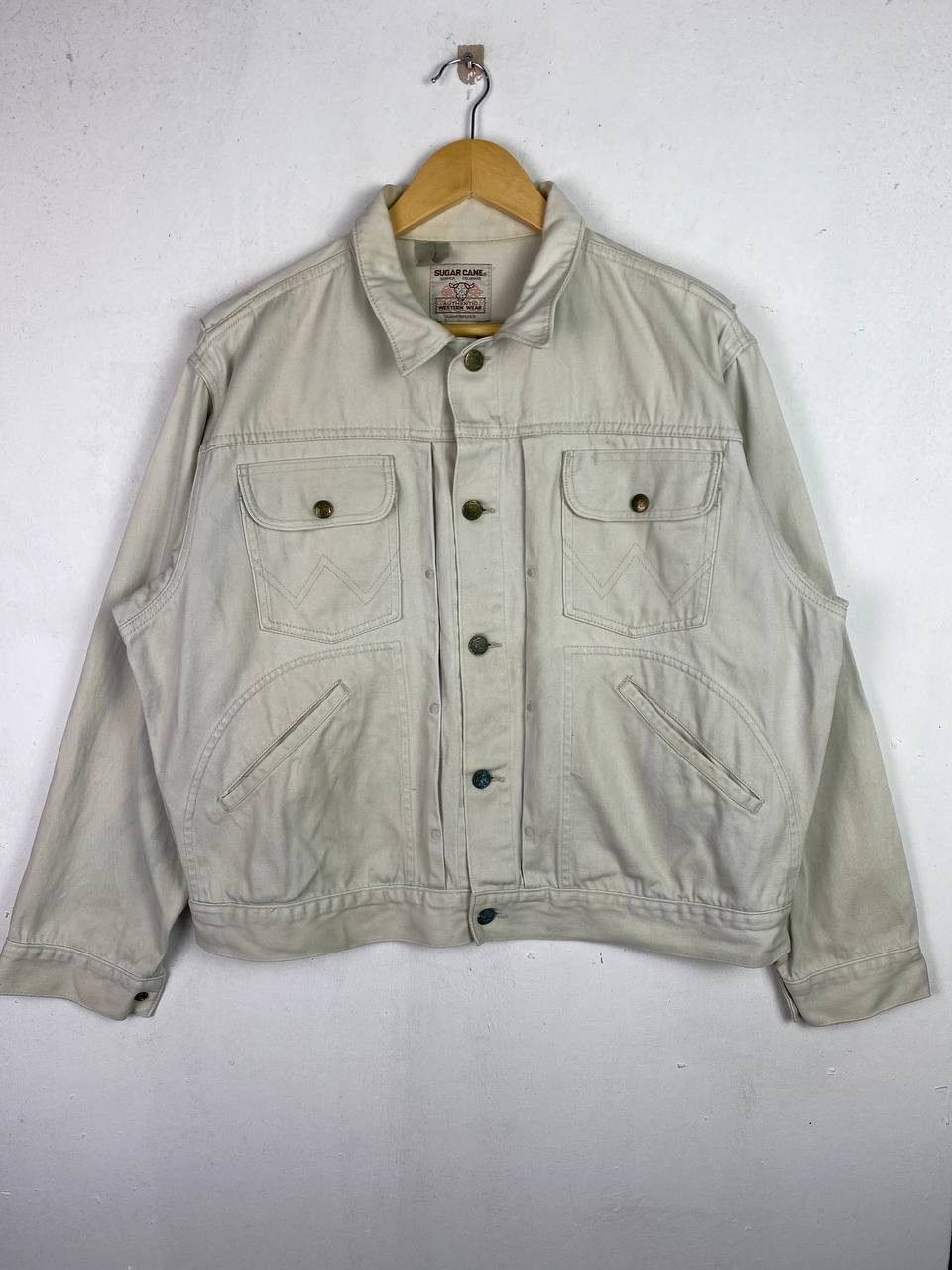 Sugar Cane ULTRA RARE! vintage sugarcane short horn white denim jacket Size US XL / EU 56 / 4 - 1 Thumbnail