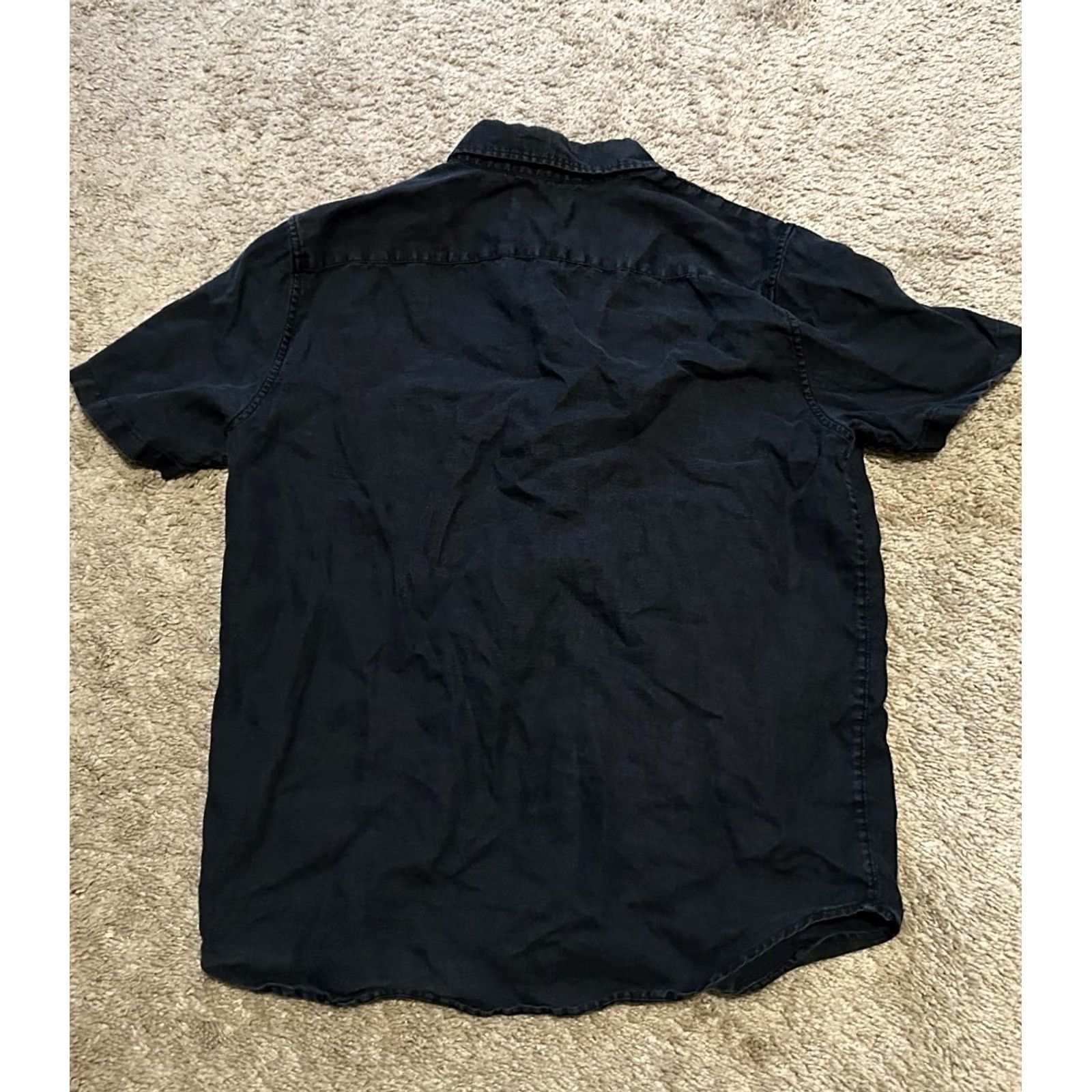 Everlane Everlane Linen Shirt Womens Small Button Preppy Workwear Short Sleeve Black Size S / US 4 / IT 40 - 3 Thumbnail