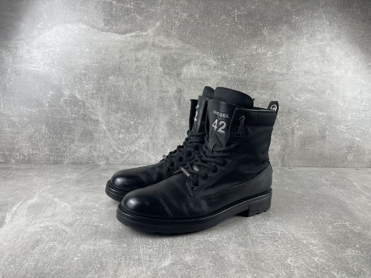Diesel Diesel D Thrupper DBBZ AVANT GARDE Leather Combat Boots Size US 9 / EU 42 - 1 Thumbnail
