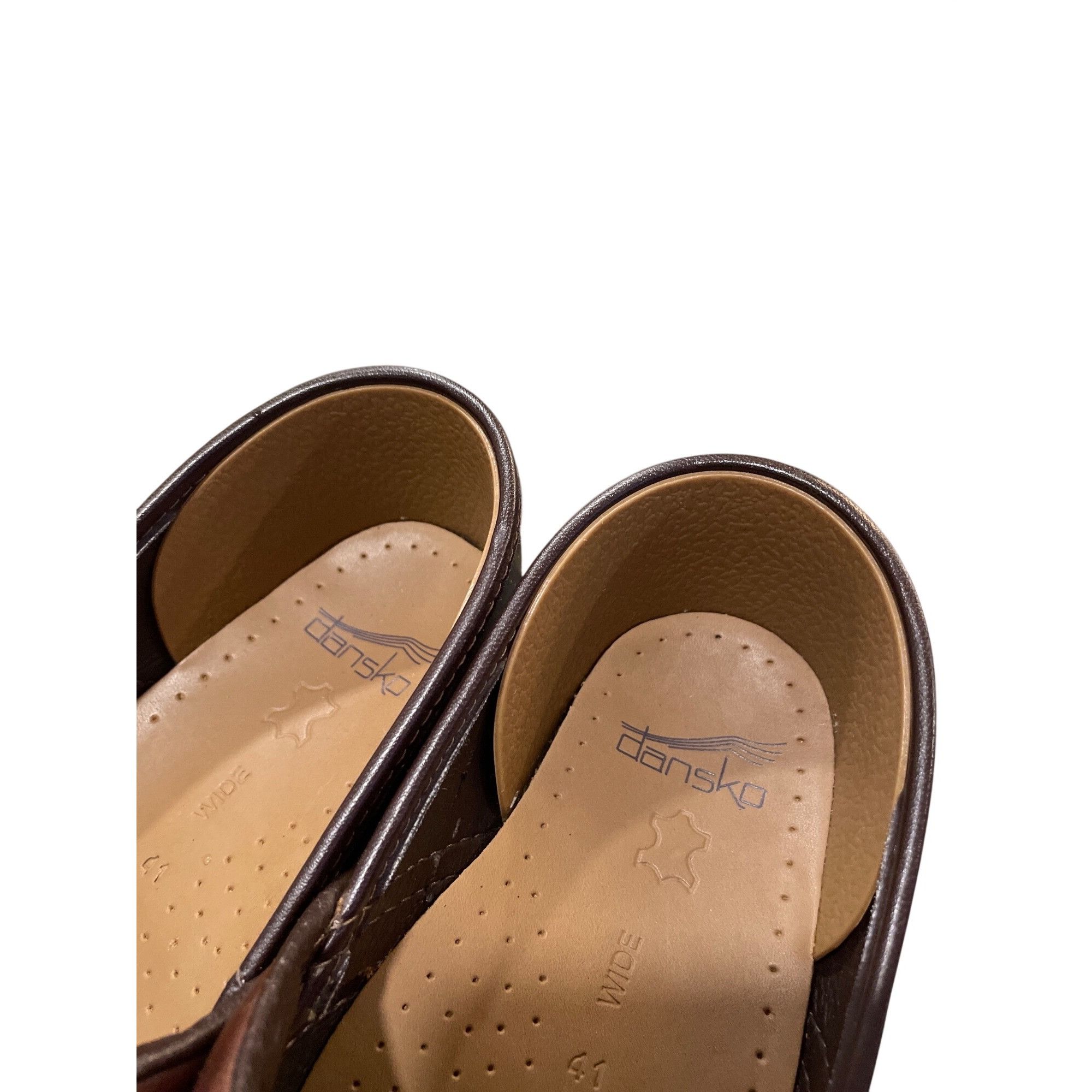 Dansko Dansko wms brown leather nursing day wear mules clogs sz 10- Size US 10 / IT 40 - 17 Thumbnail
