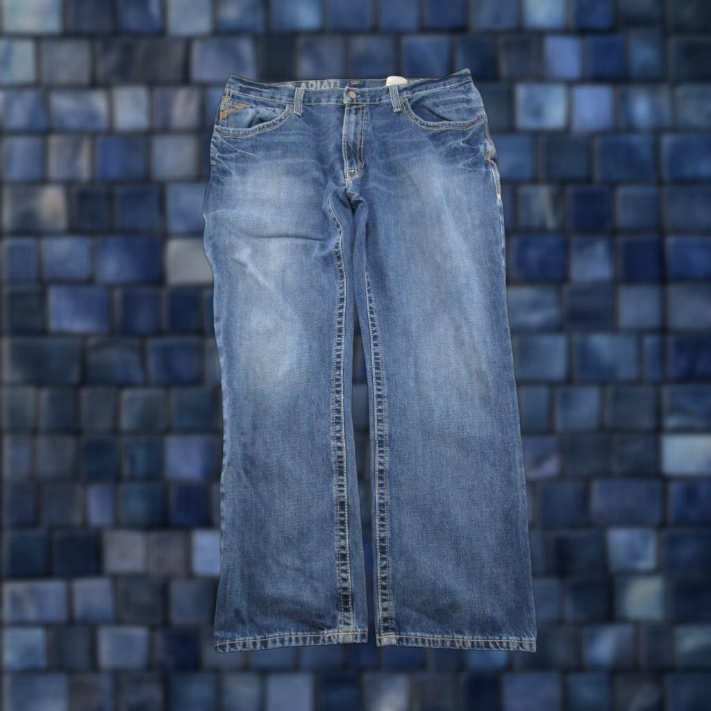 Ariat Ariat Jeans Mens Size 40x32 Blue M4 Low Rise Boot Bootcut Western Workwear Jeans Size US 40 / EU 56 - 1 Thumbnail