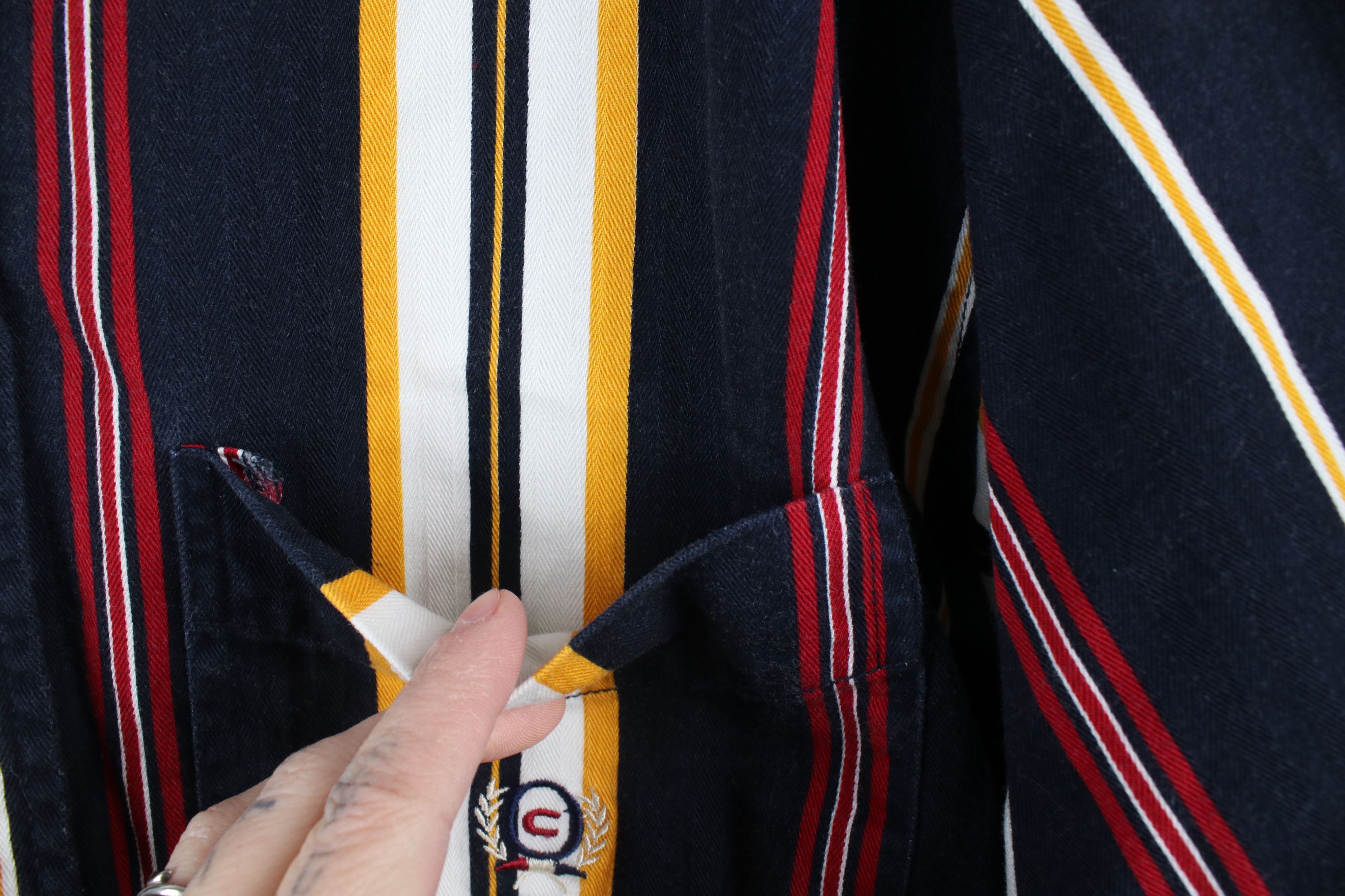 Vintage Vintage 90s Streetwear Striped Collared Button Down Shirt Size US L / EU 52-54 / 3 - 5 Thumbnail