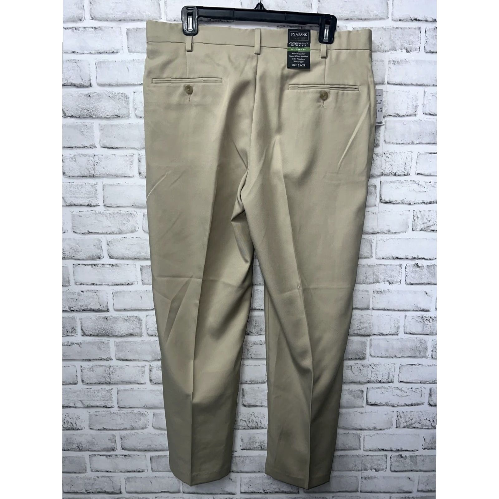 Jos. A. Bank Jos A Bank Beige Dress Pants Mens 35x29 Regular Size US 35 - 4 Thumbnail