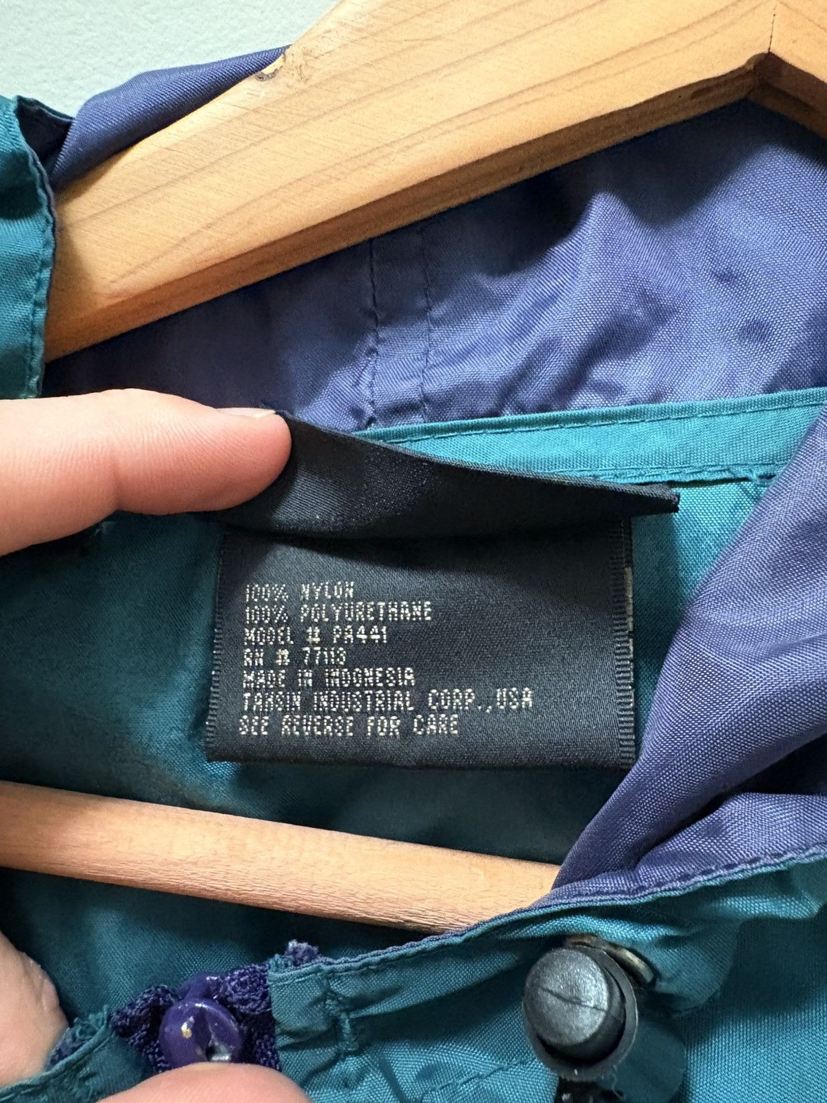 Other Nylon Teal Windbreaker Size US L / EU 52-54 / 3 - 2 Thumbnail