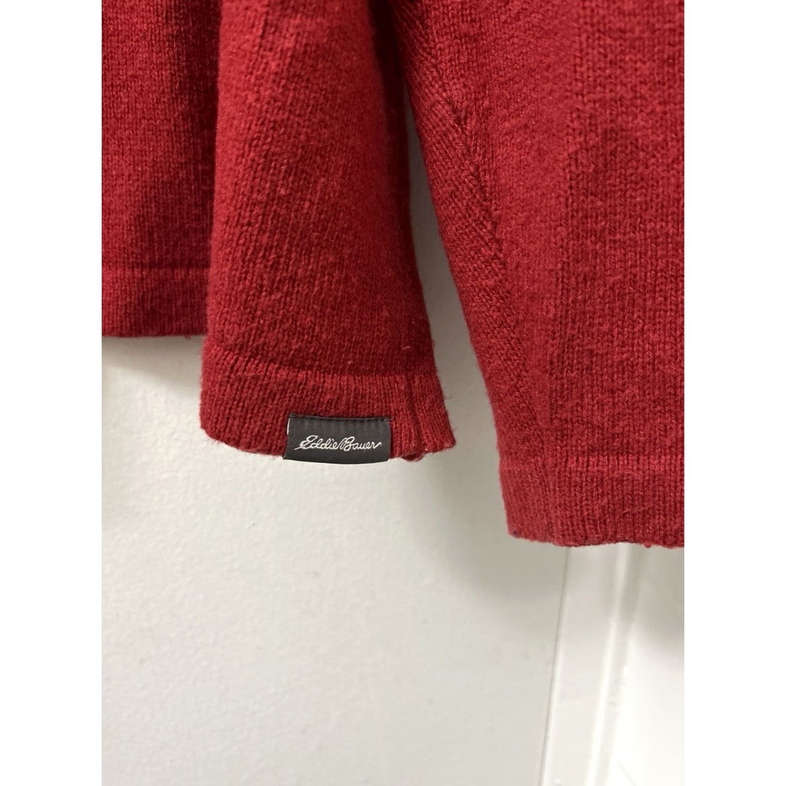 Eddie Bauer Eddie Bauer Sweater Mens XL Red Striped 1/4 Zip Wool Blend Pullover Long Sleeve Size US XL / EU 56 / 4 - 5 Thumbnail