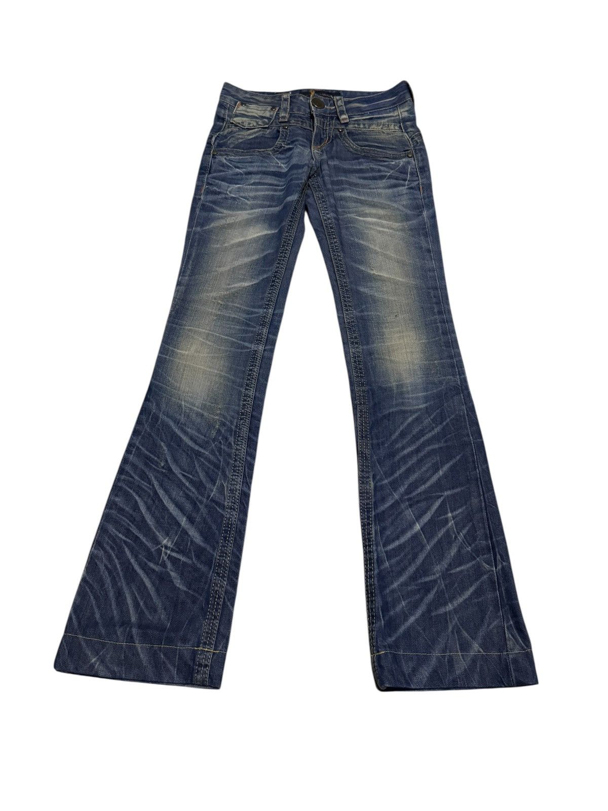 Hysteric Glamour × If Six Was Nine × Le Grande Bleu (L.G.B.) 🔥 Super Flare Lolita Mudmax Jeans Bootcut Size US 28 / EU 44 - 4 Thumbnail