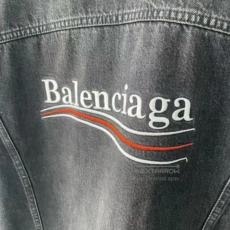 Balenciaga Balenciaga Black destroyed Coke denim jacket coat Size US S / EU 44-46 / 1 - 3 Thumbnail