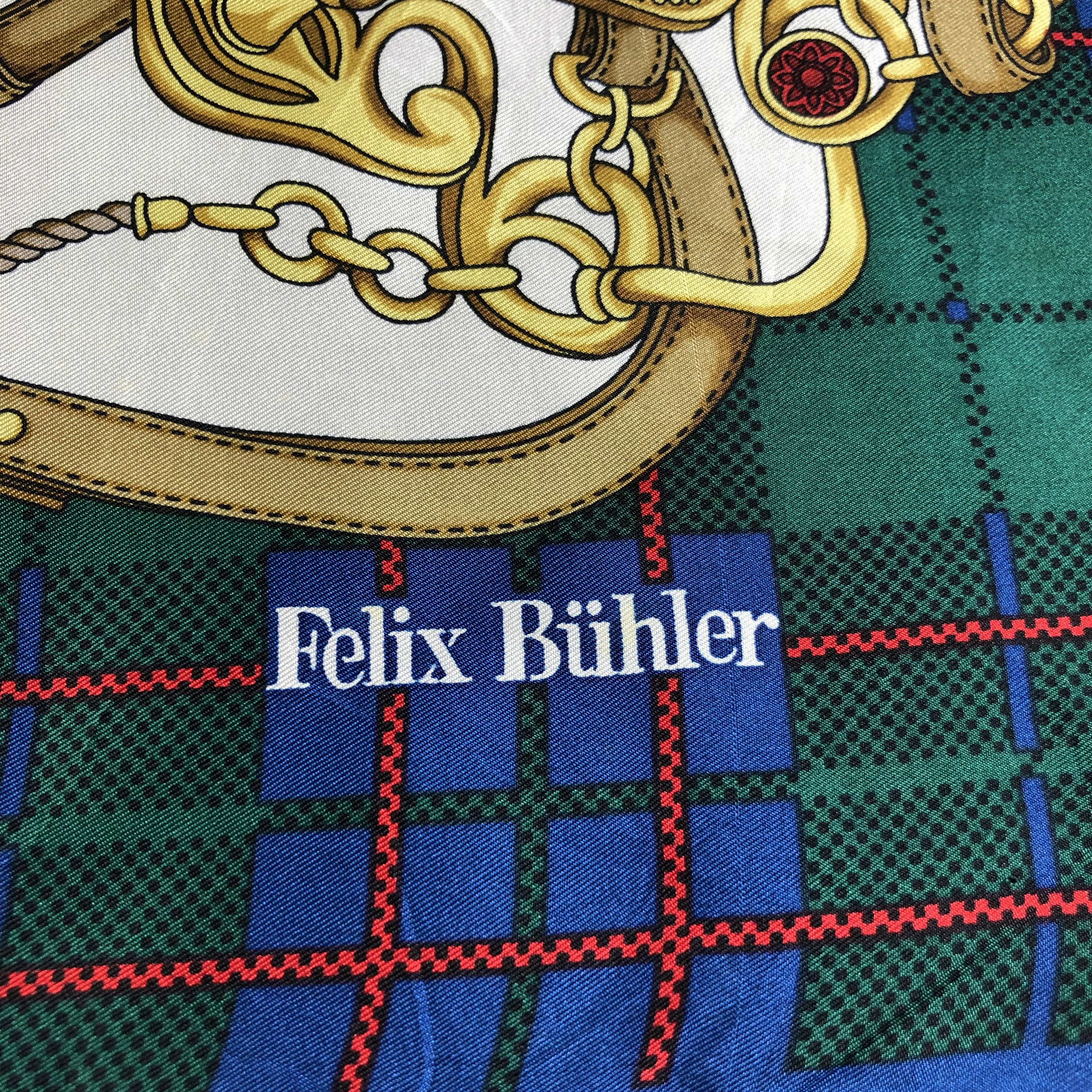 Japanese Brand Vintage Felix Buhler Luxury Hand Rolled Silk Scarf M700 Size ONE SIZE - 3 Thumbnail