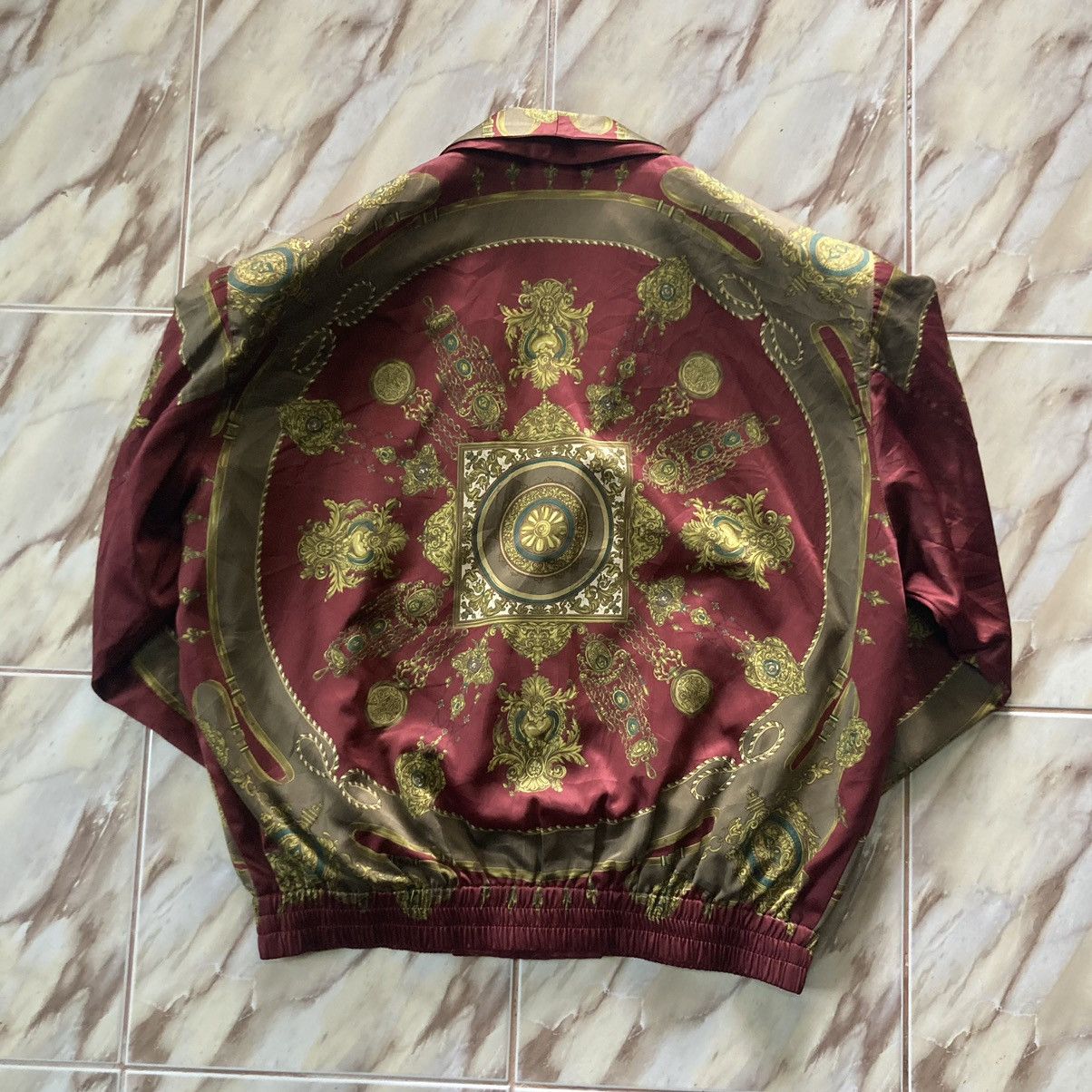 Japanese Brand UNBRANDED SATIN BOMBER JACKET INSPIRED HERMES Size XL / US 12-14 / IT 48-50 - 3 Thumbnail