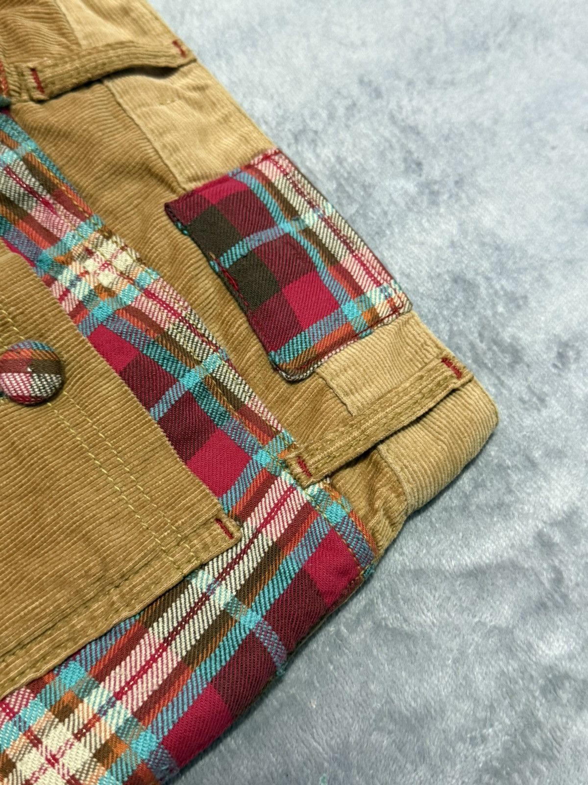GOSTAR DE FUGA × Hysteric Glamour Sunny Smith Japan Hybrid Constructed Boro Corduroy Pants Size US 30 / EU 46 - 19 Thumbnail