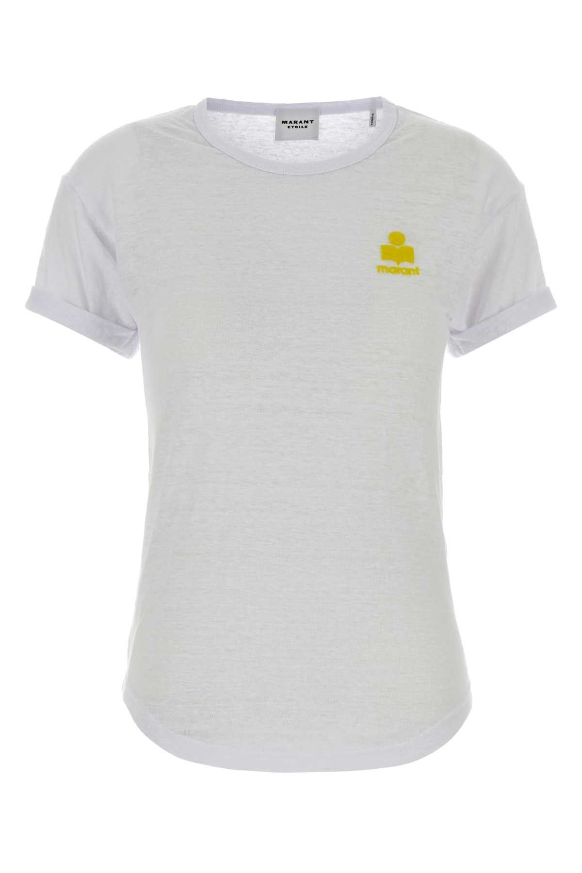 Isabel Marant Etoile White Linen Koldia T-Shirt Size S / US 4 / IT 40 - 1 Thumbnail