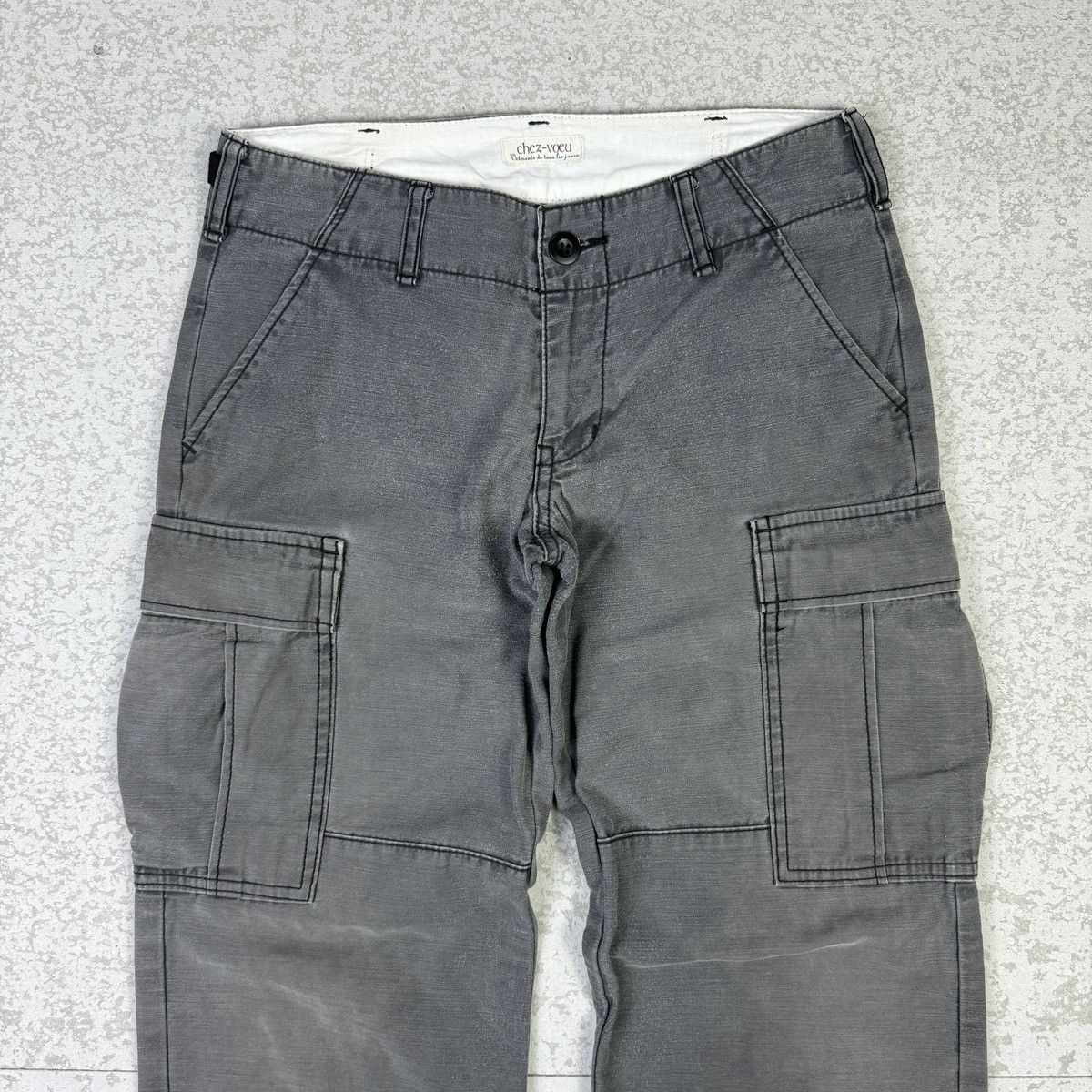 Japanese Brand chez-voeu Faded Cargo Pants Japanese Brand Size US 29 - 2 Thumbnail