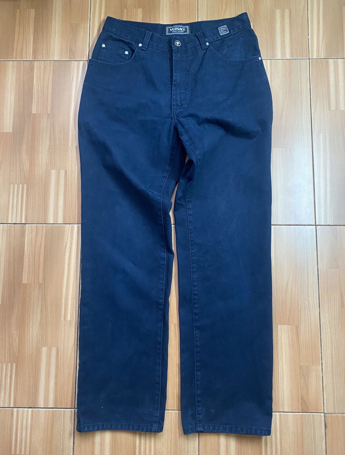 Versace Versace Jeans Couture Men’s Dark Blue Jeans 34 Vintage Size US 34 / EU 50 - 1 Thumbnail