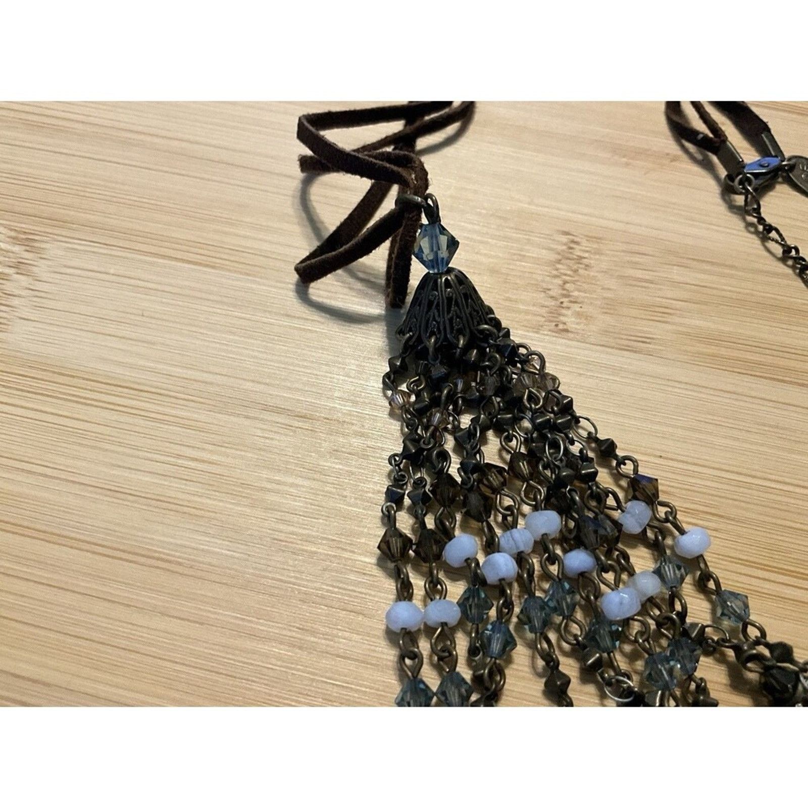 Other Tanzanite Stone, Leather Cord Liz Palacios Necklace. Signed Size ONE SIZE - 4 Thumbnail