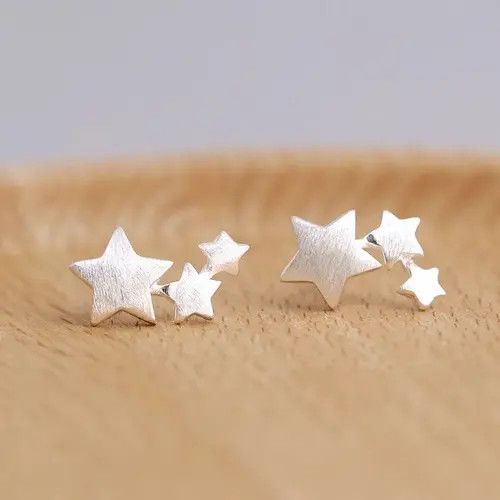 Other Elegant Silver Star Earring Size ONE SIZE - 4 Thumbnail