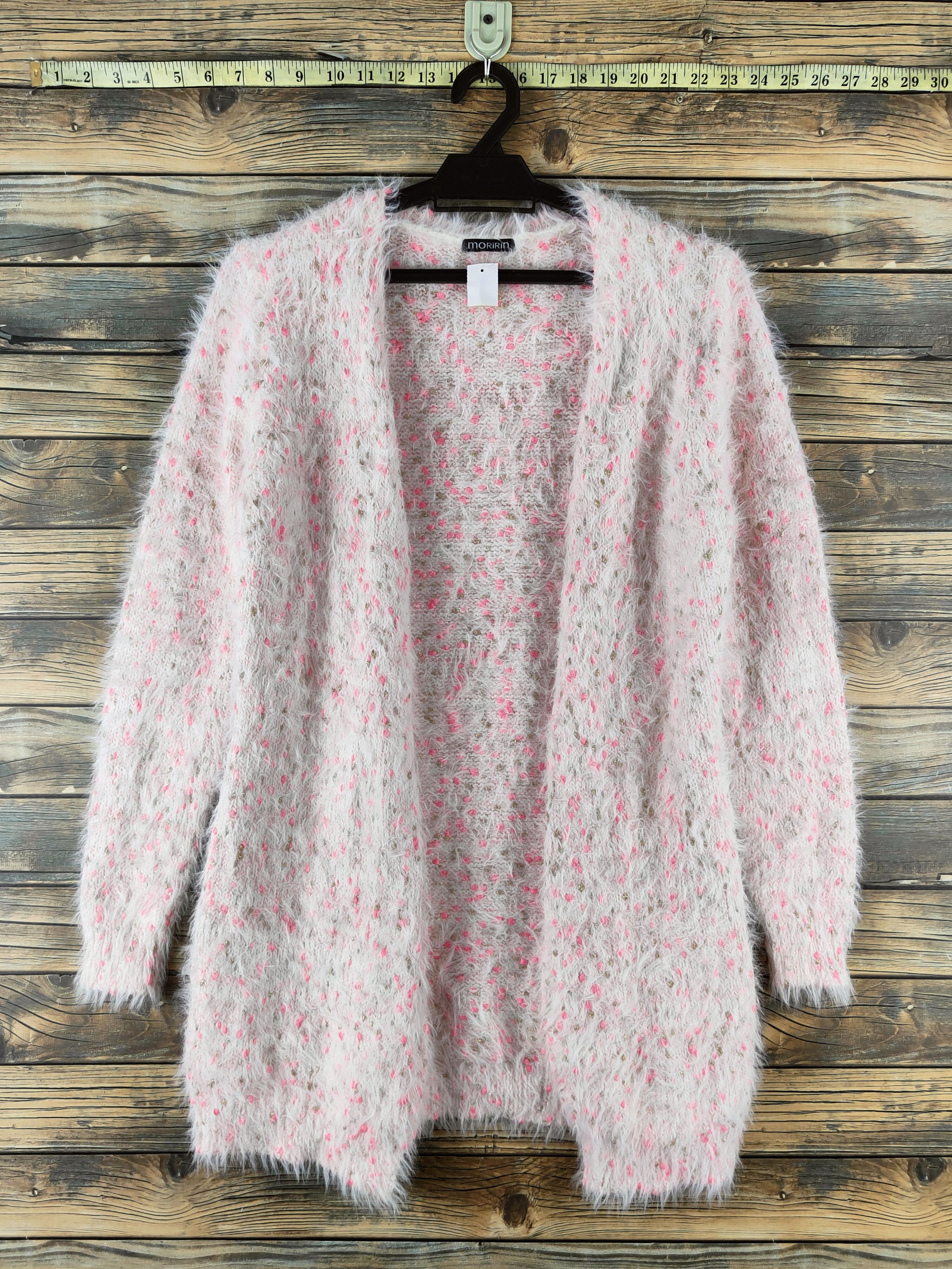 Japanese Brand DL Moririn Pink Fur Mohair Knitwear Cardigan #46-172 Size S / US 4 / IT 40 - 1 Thumbnail