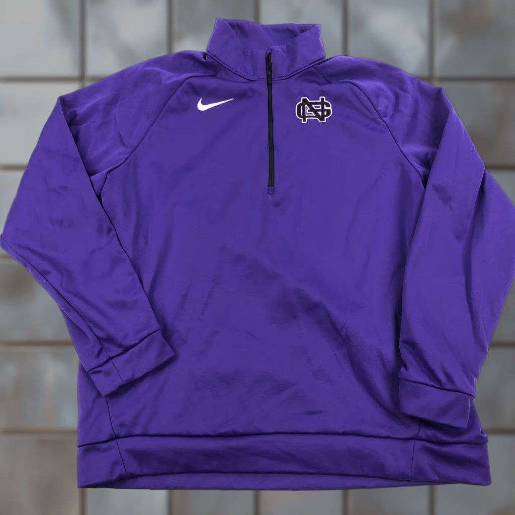 Nike Nike Dri-FIT Men's XL Purple 1/4 Zip Pullover Jacket Activewear Size US XL / EU 56 / 4 - 1 Thumbnail