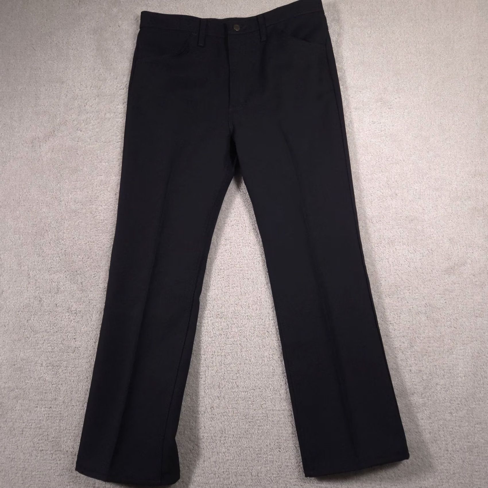 Wrangler VINTAGE Wrangler Pants Mens Navy Blue Straight Slacks 34x30 Classic Fit Size US 34 / EU 50 - 2 Thumbnail