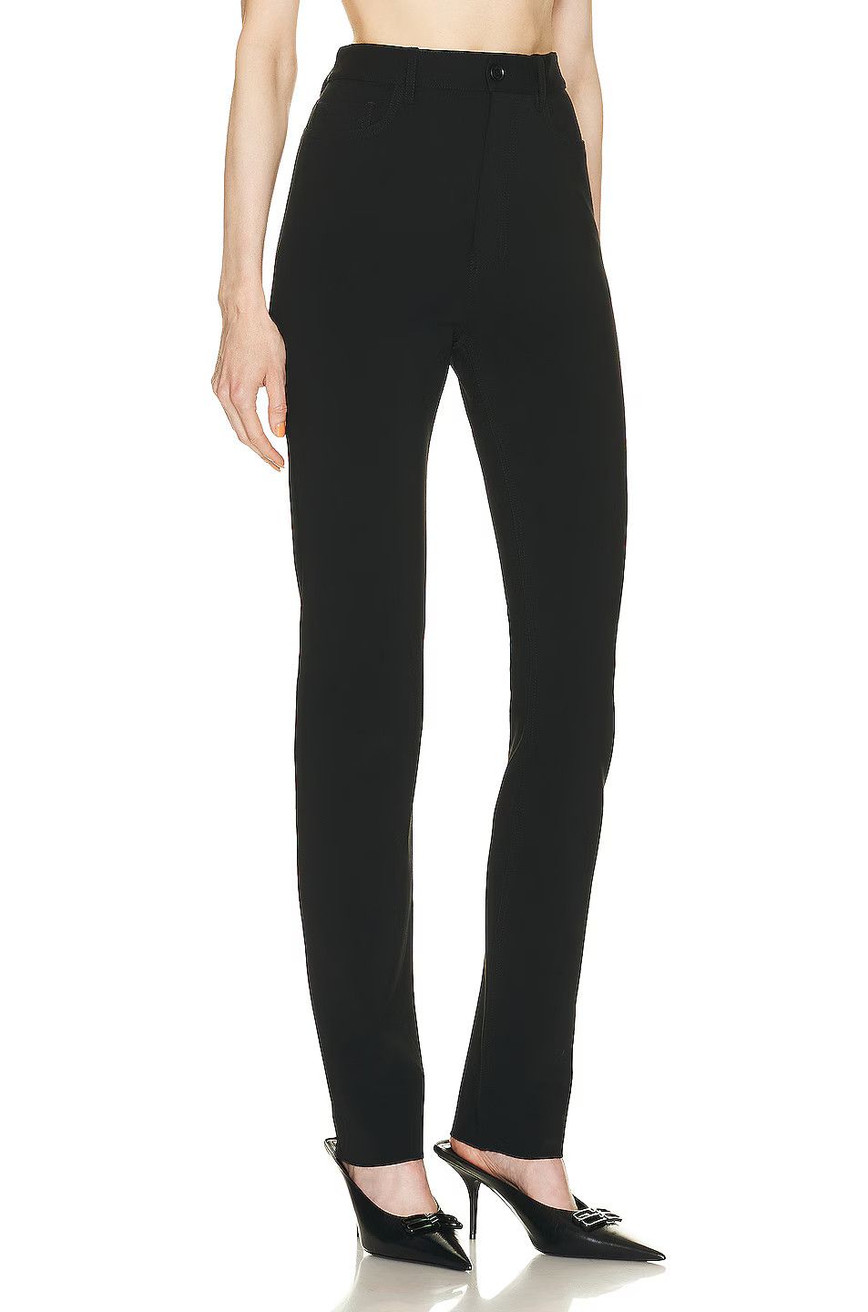 Balenciaga o1bcso1str0326 Stretch 5 Pockets Pants in Black Size 32" / US 10 / IT 46 - 2 Thumbnail