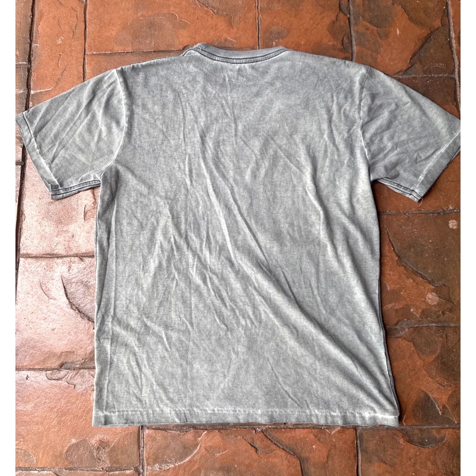 Route 66 VINTAGE Route 66 T-Shirt Mens L Gray Y2K Star Embroidered Cyber 90s Retro Skater Pattern Striped Short Sleeve Crew Neck Knit Cotton◇ Size US L / EU 52-54 / 3 - 3 Thumbnail