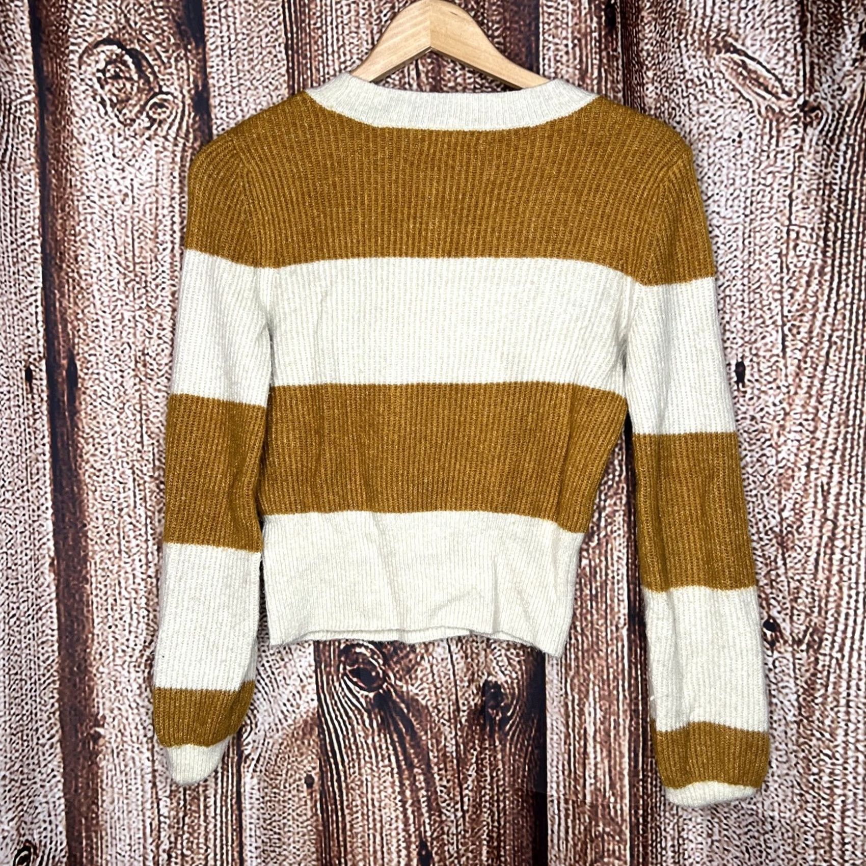 American Eagle Outfitters American Eagle Outfitters Sweater Women Small Multicolor Striped Knit Crew Neck Pullover Size S / US 4 / IT 40 - 3 Thumbnail