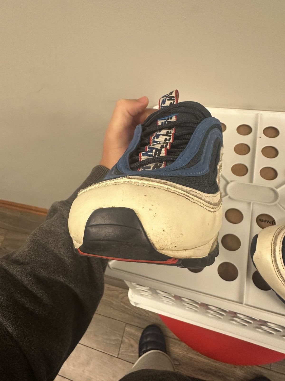 Nike Nike Air Max 97 Pull Tab Obsidian White Size US 9.5 / EU 42-43 - 5 Thumbnail