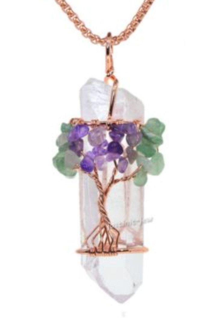 Other CRYSTAL QUARTZ WIRED TREE OF LIFE NECKLACE Size ONE SIZE - 5 Thumbnail