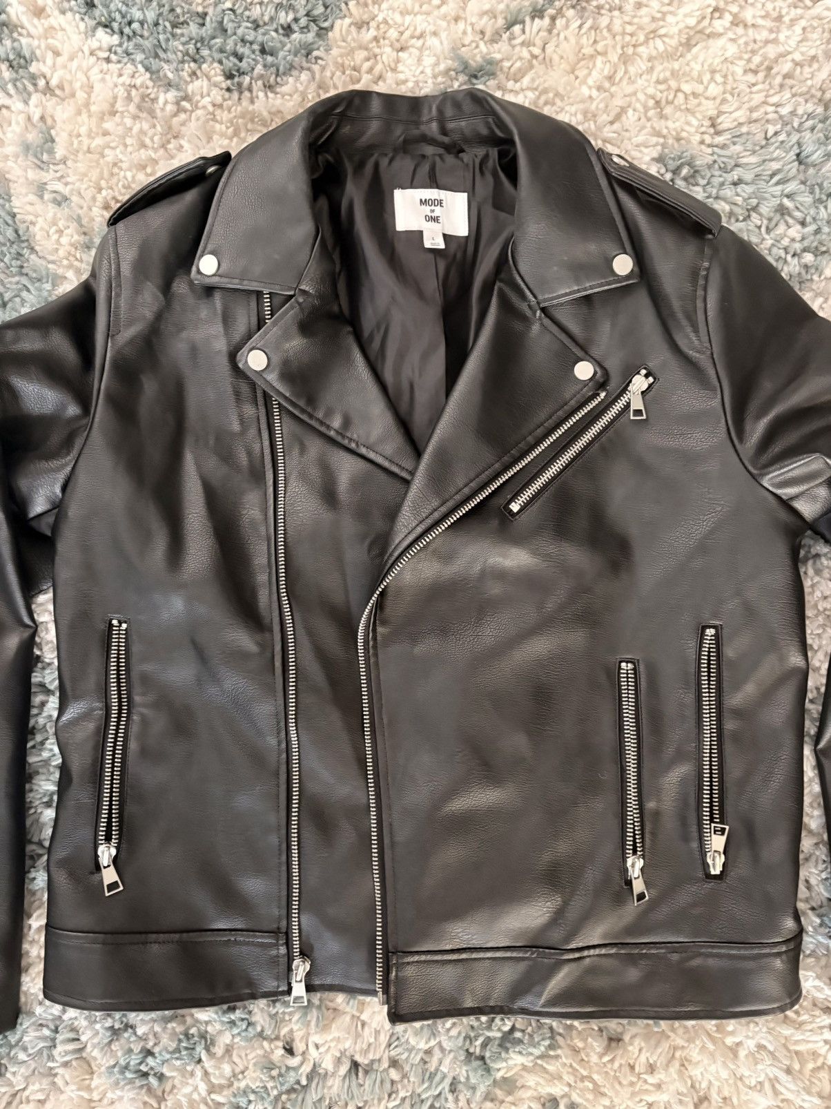 Other Leather Biker Jacket - Size Large Size US L / EU 52-54 / 3 - 2 Thumbnail