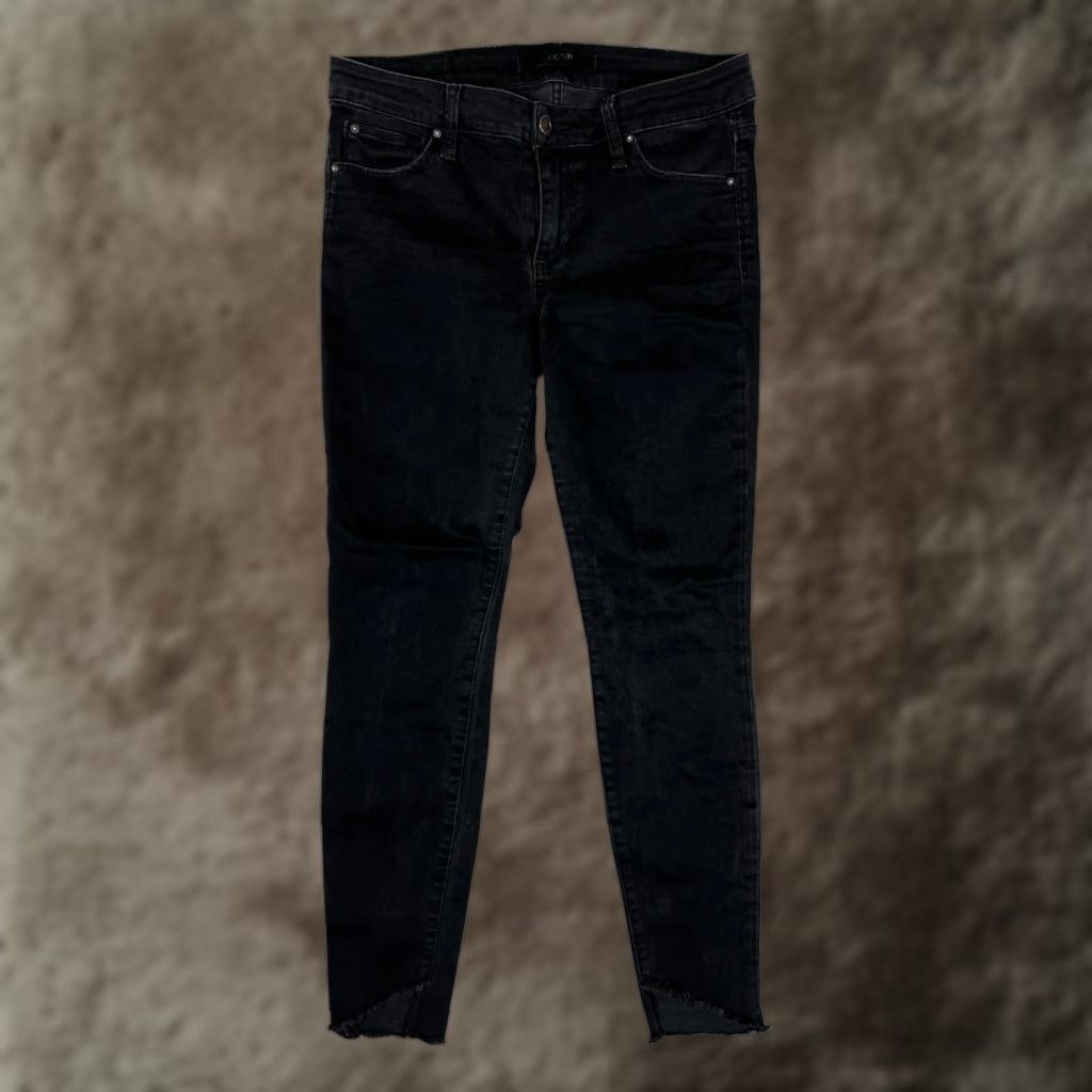Vintage Joe's Jeans Jeans Womens 29 Black Raw Hem Ankle Flawless The Blondie Skinny Size 29" - 1 Thumbnail
