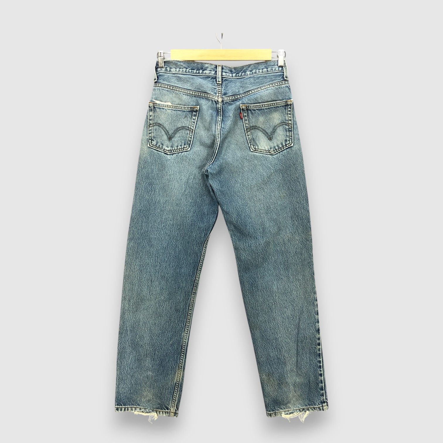 Levi's Vintage Y2K Levis 550 Jeans Levis Light Faded Ripped Denim Size US 30 / EU 46 - 2 Thumbnail