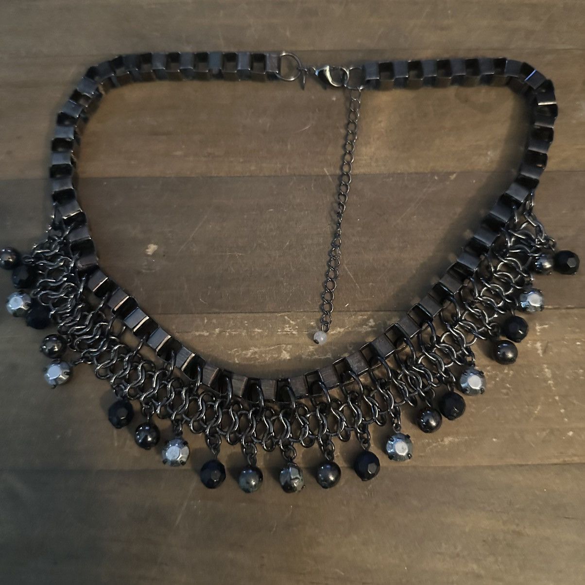 Other Avon gunmetal chunky box chain dangle necklace Size ONE SIZE - 2 Thumbnail