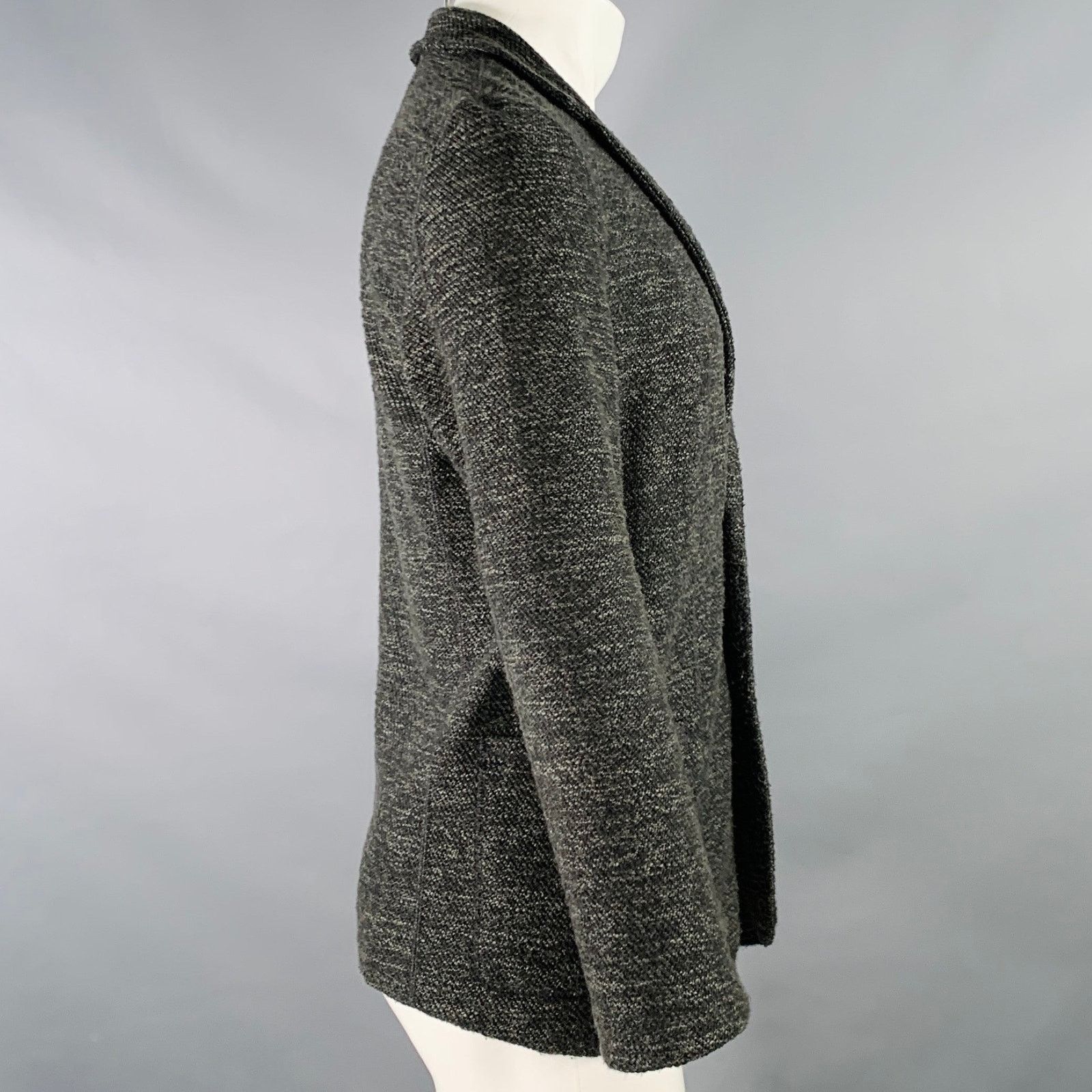 Robert Geller Size S Grey Charcoal Knit Polyester Blend Cardigan Size US S / EU 44-46 / 1 - 2 Thumbnail
