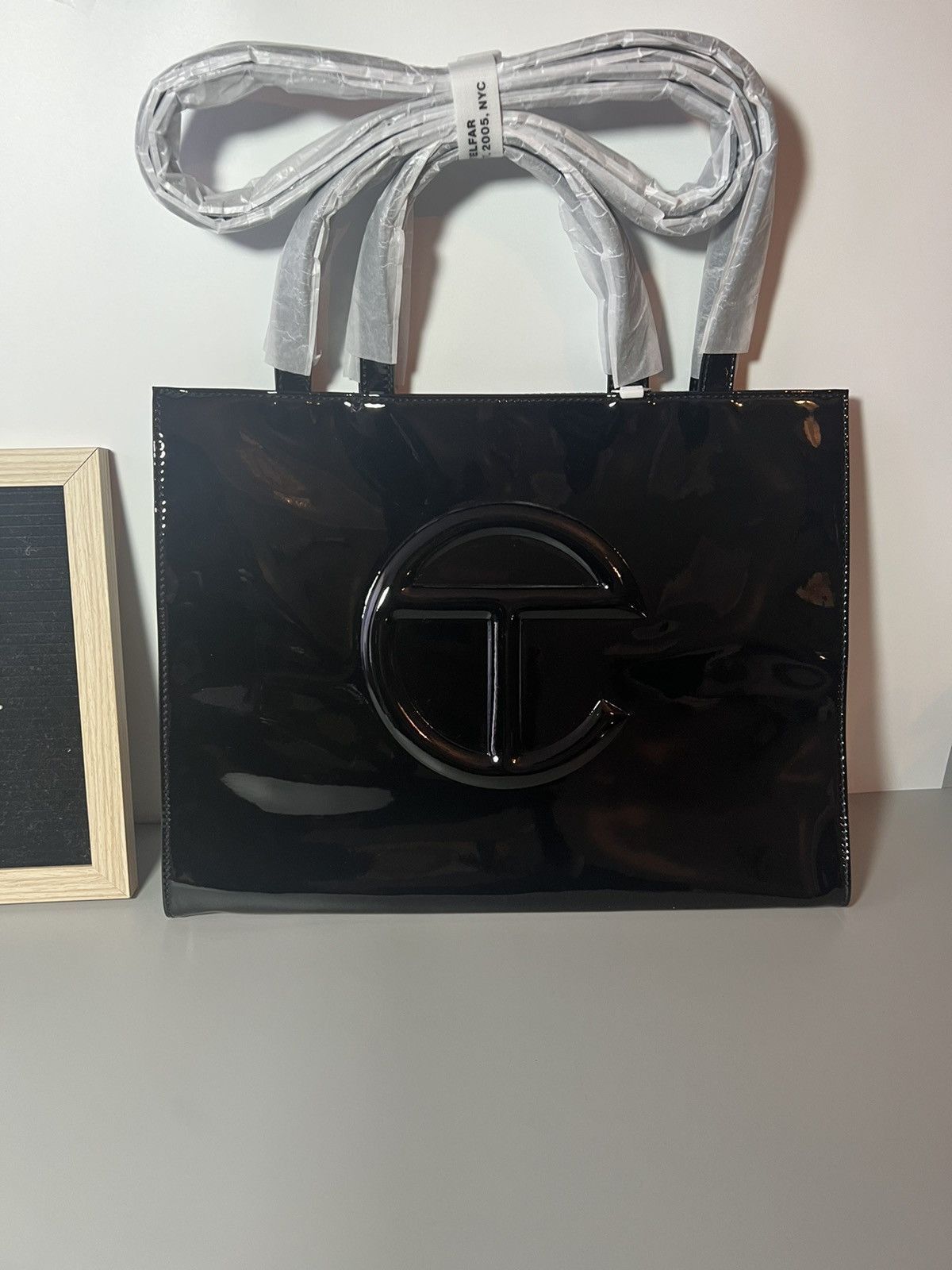 Telfar Medium black patent leather Telfar Size ONE SIZE - 2 Thumbnail