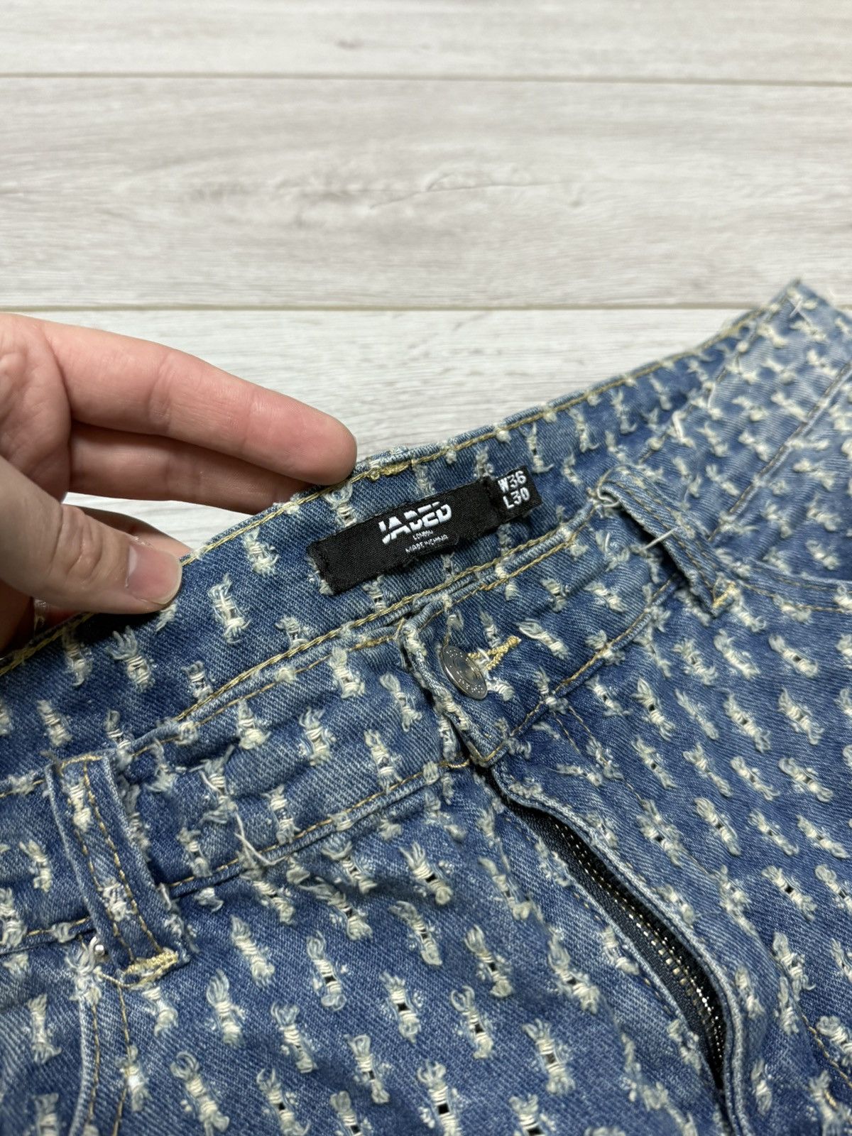 Jaded London Jaded London ripped distressed Perforated jeans Size US 36 / EU 52 - 5 Thumbnail