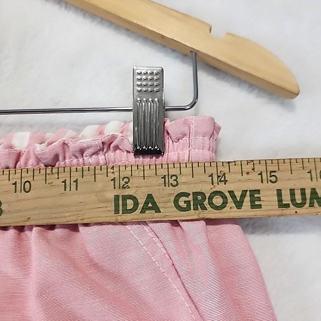 Pinko VINTAGE Cape Cod Pink Elastic Waist Comfort Beach Retro Pants Womens 10 Straight Leg High Rise Cotton Blend Size 32" / US 10 / IT 46 - 6 Thumbnail