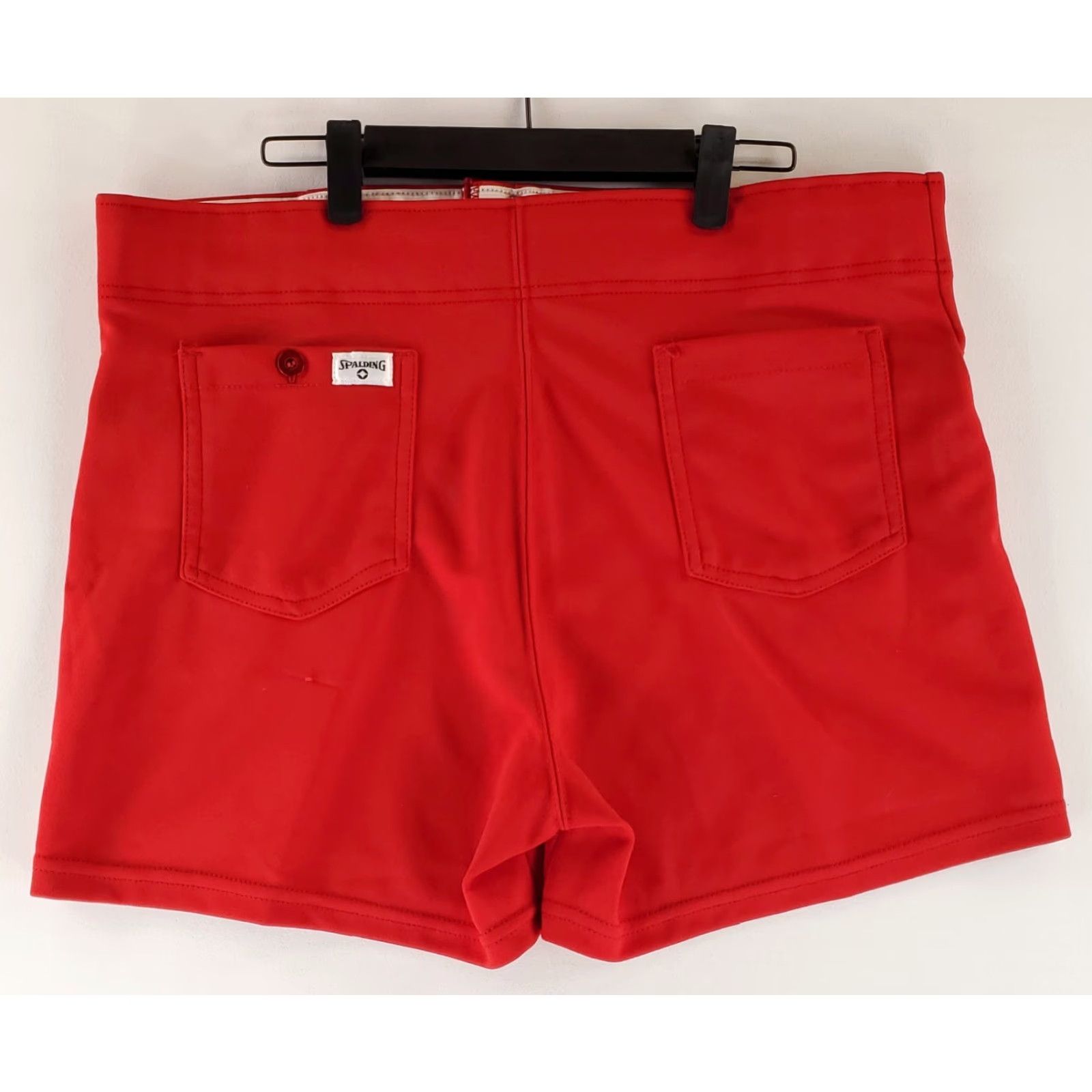 Spalding VINTAGE Spalding Gym Shorts 80s 90s Made USA Red Mens XL 40-42 40 Actual Women? Size US 40 / EU 56 - 2 Thumbnail