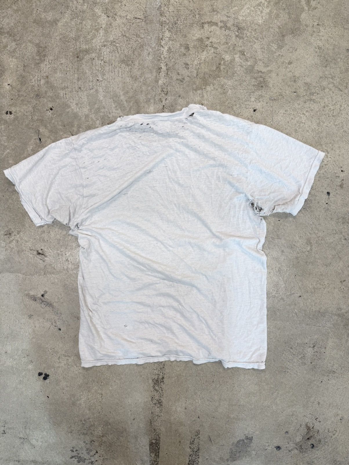 Vintage Vintage Trashed Blank White Tee Size US M / EU 48-50 / 2 - 2 Thumbnail