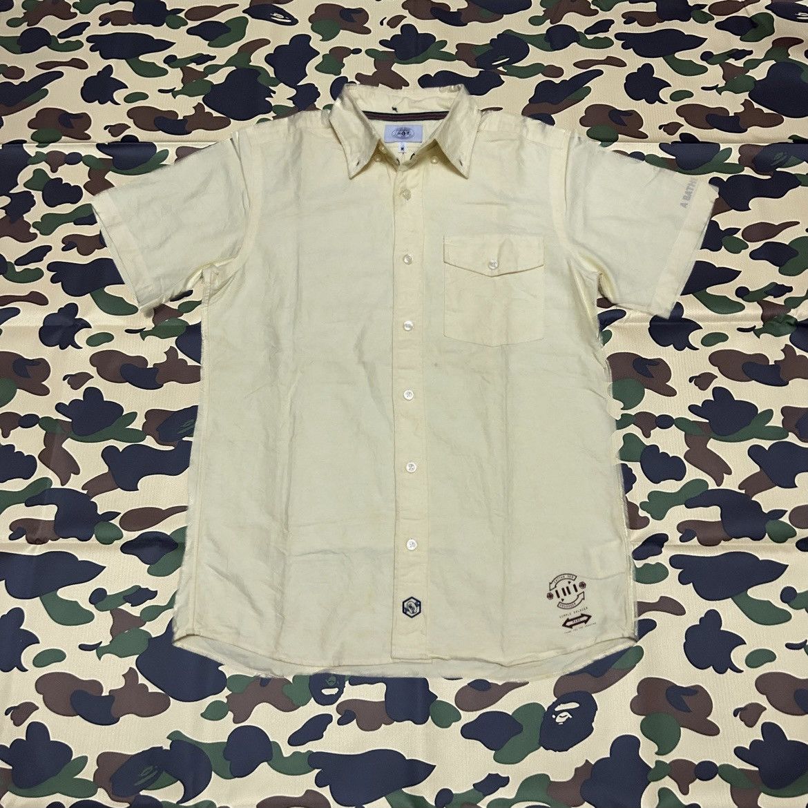 Bape Oxford Pocket BD S/S Shirt Size US M / EU 48-50 / 2 - 1 Thumbnail