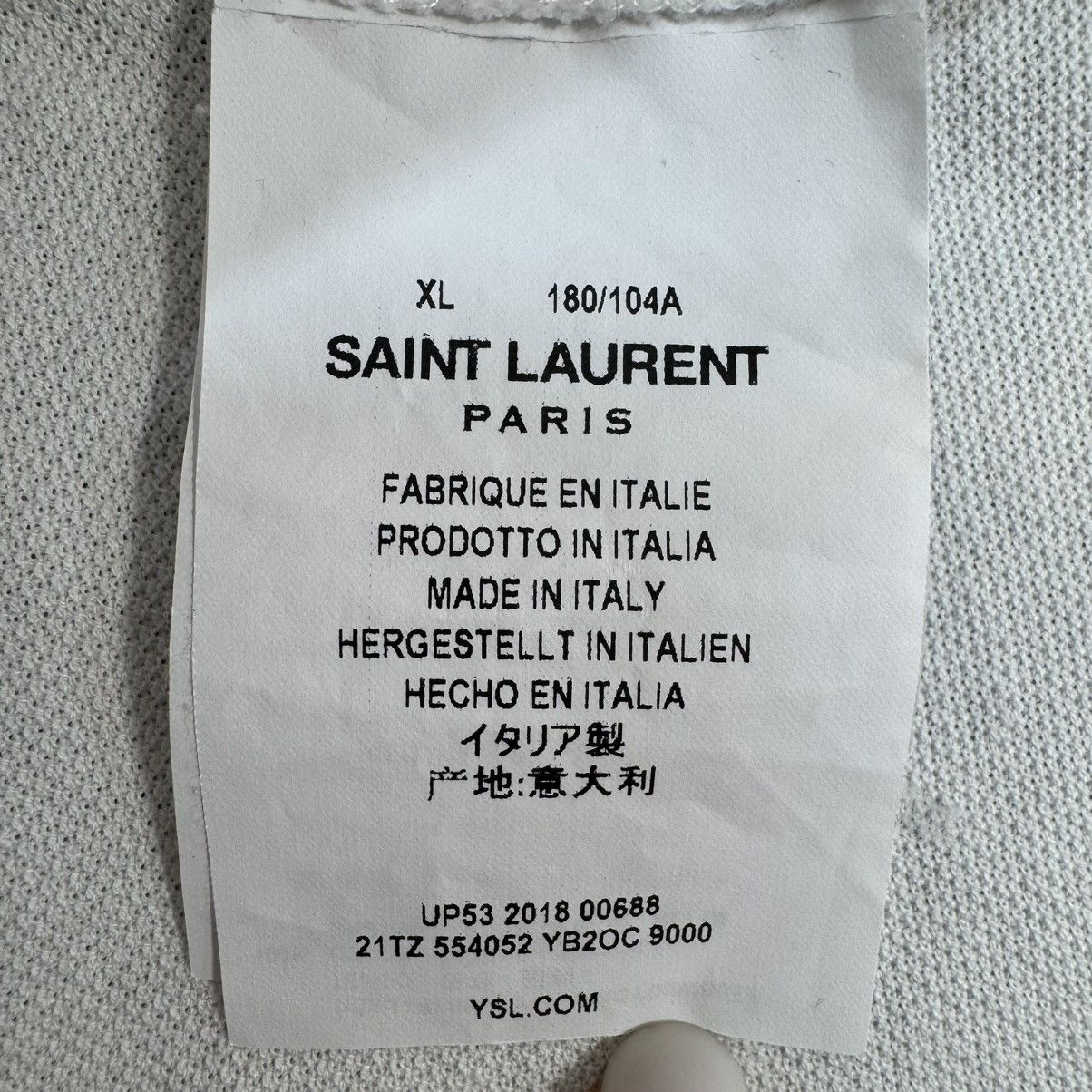 Saint Laurent Paris Saint Laurent Paris Polo tshirt white Size US XL / EU 56 / 4 - 9 Thumbnail