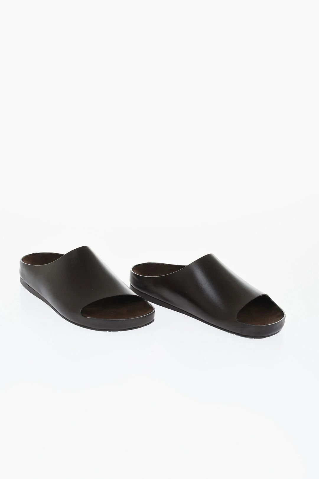 Loewe og1mm0426 Leather Slides in Brown Size US 7 / EU 40 - 3 Thumbnail