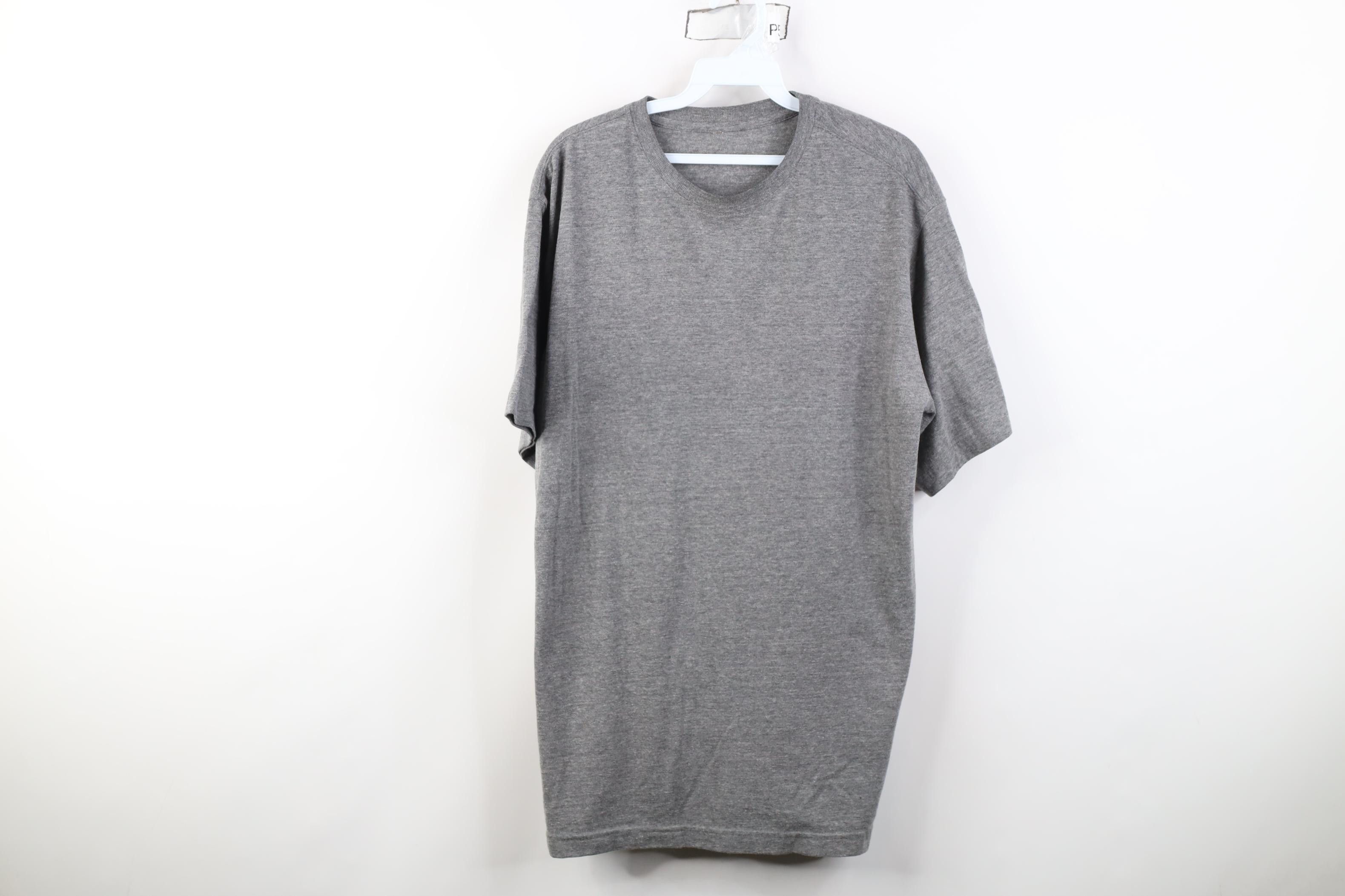 Vintage Vintage 90s Y2K Streetwear Blank Short Sleeve T-Shirt Gray Size US L / EU 52-54 / 3 - 1 Thumbnail