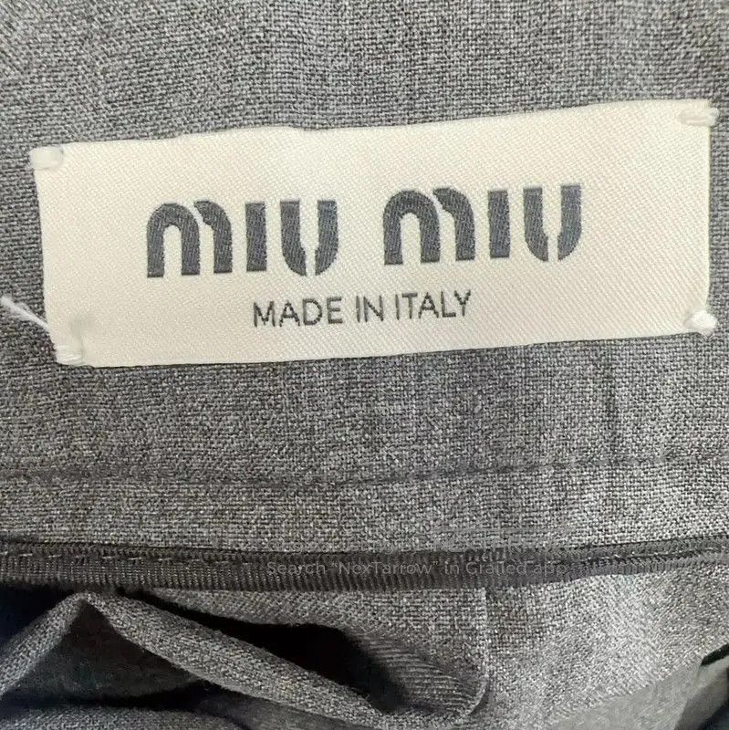 Miu Miu Miu Miu Grey Cotton Women's Skirt . Size 23" - 3 Thumbnail