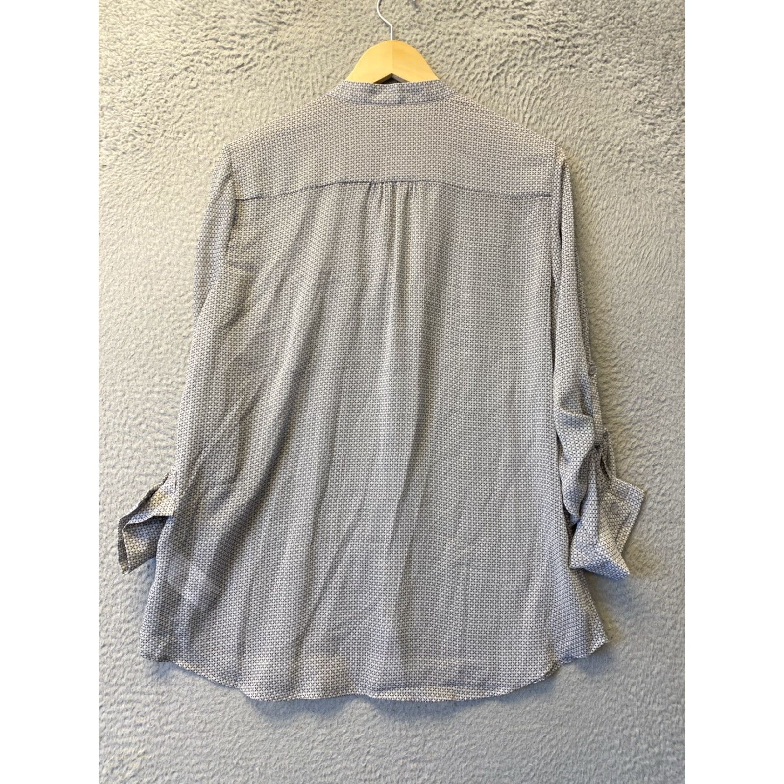 Vintage VINTAGE KUT FROM THE KLOTH Gray Tunic Blouse Womens Size L V-Neck Cross Print Size L / US 10 / IT 46 - 6 Thumbnail