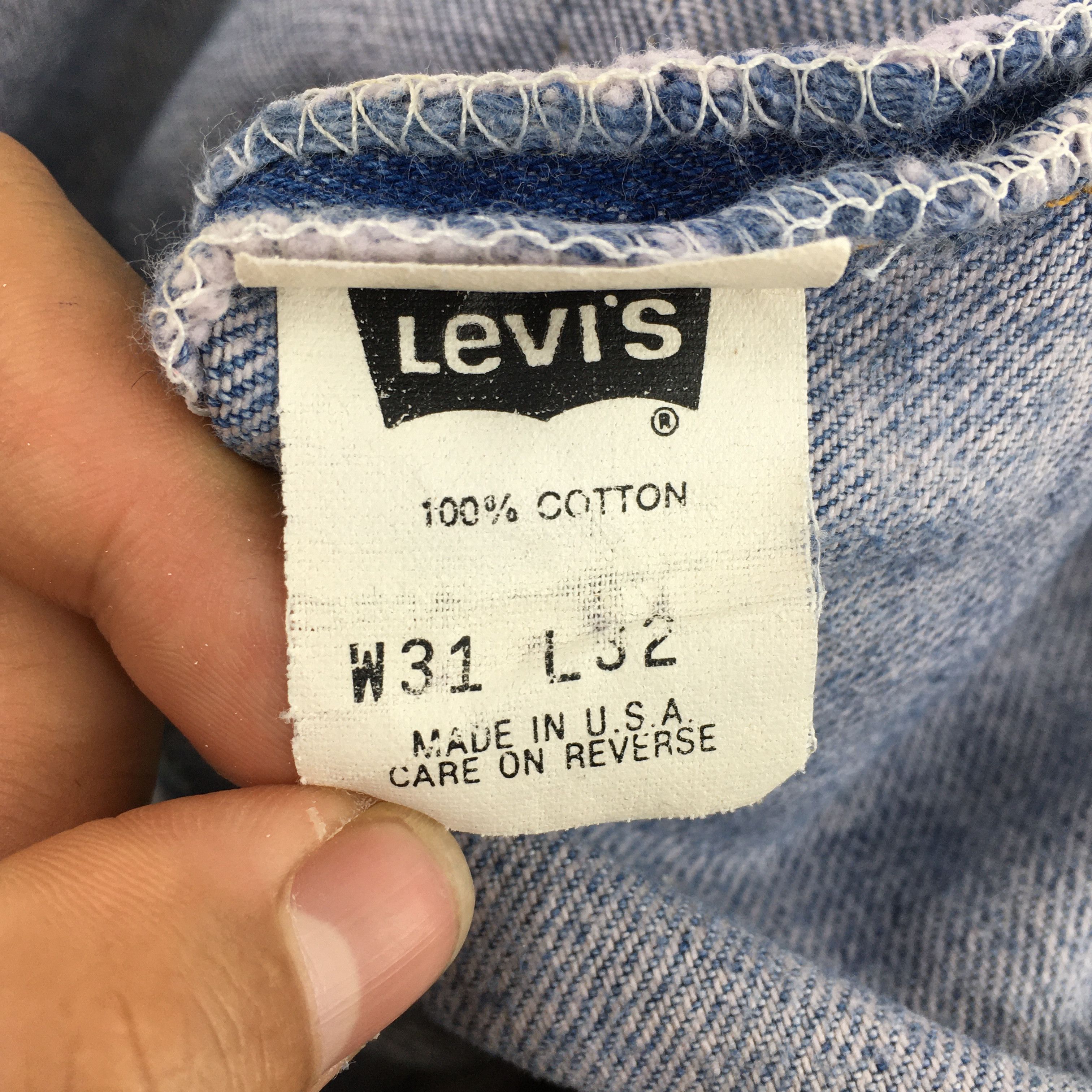 Levi's Size 29x30 Vintage 90s Levi's 501 Faded Blue Jeans S599 Size US 29 - 13 Thumbnail